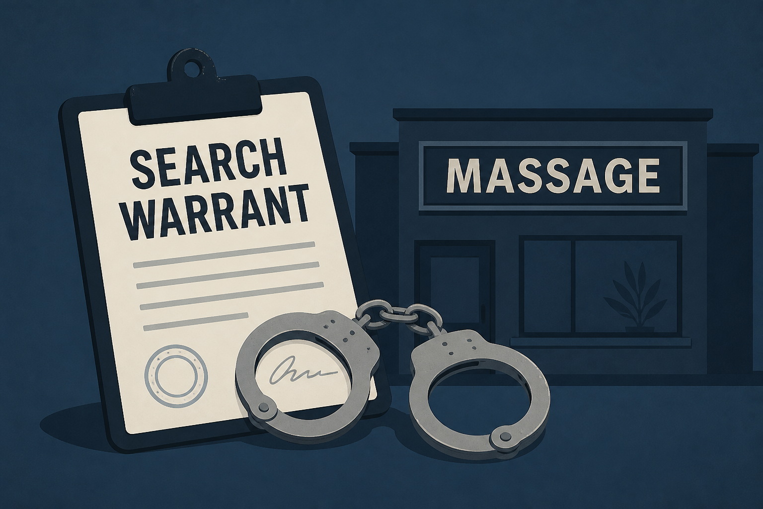 Multiple search warrants executed in Roanoke County regarding illicit massage parlor investigation, suspects arrested