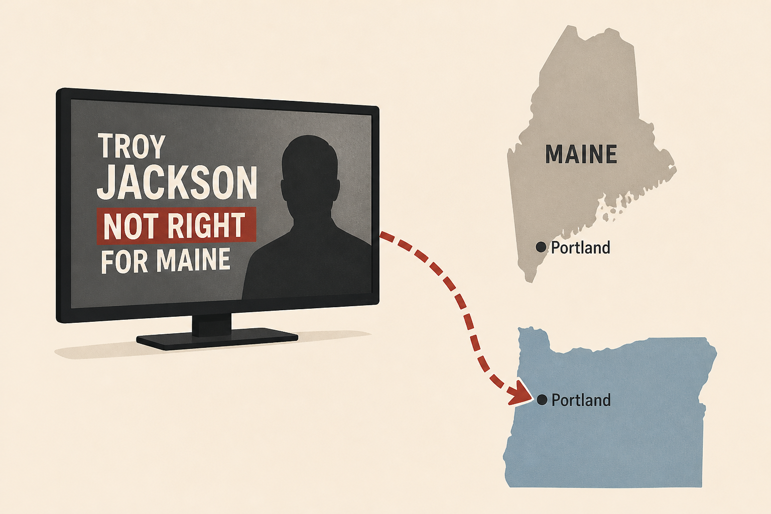 An Ad Targeting Susan Collins’s Opponent, Troy Jackson, Airs in the Wrong Portland
