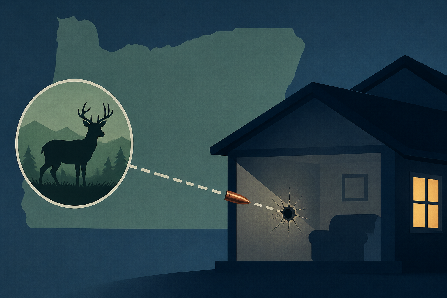 Deer hunter sought after bullet pierces Oregon home, killing dad of five