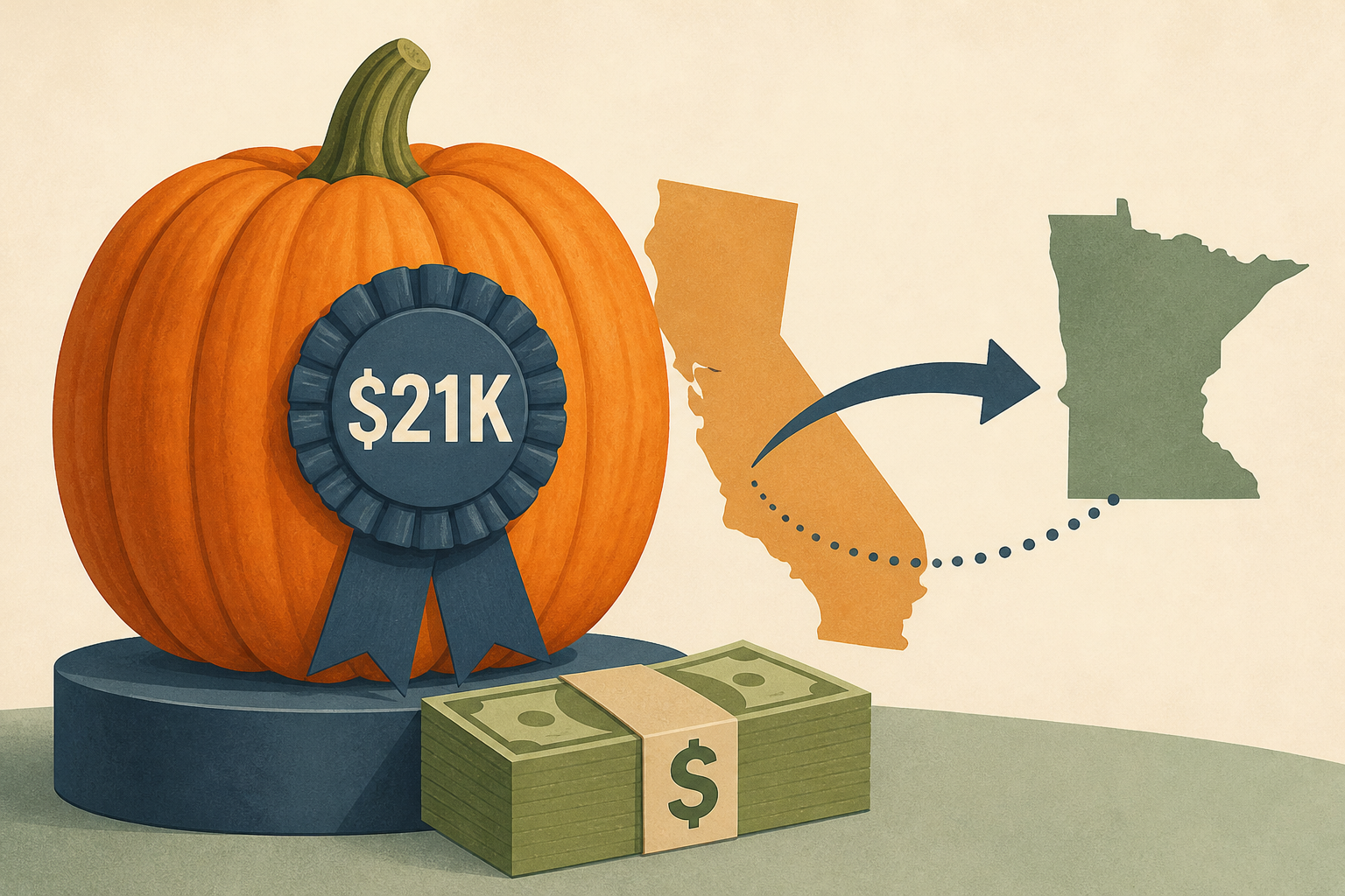 California pumpkin contest awards $21K to Minnesota grower