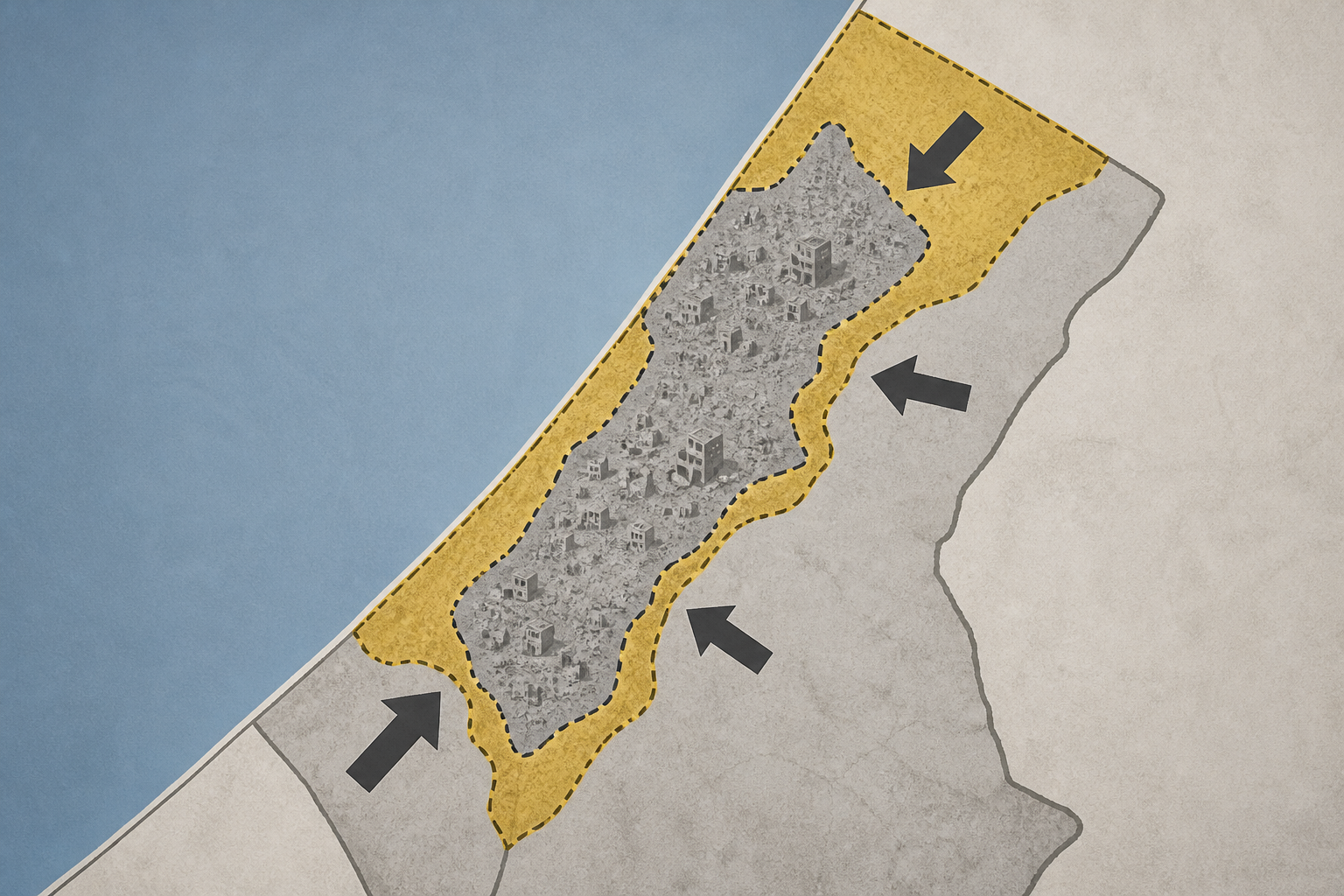 Maps show how Israel’s ‘Yellow Line’ keeps squeezing Palestinians in Gaza