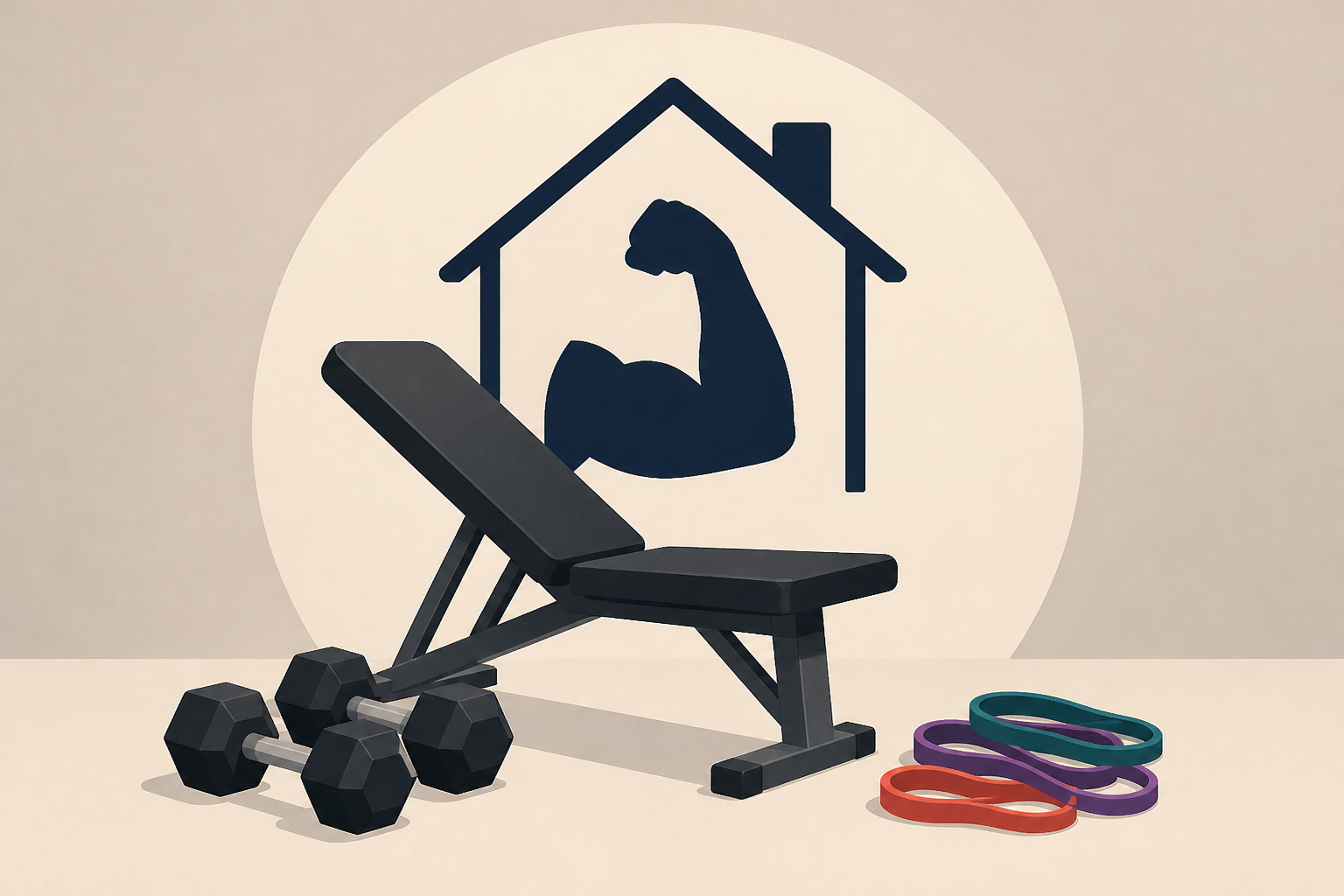 Home gym setup needs just bands, dumbbells and a bench, coach says