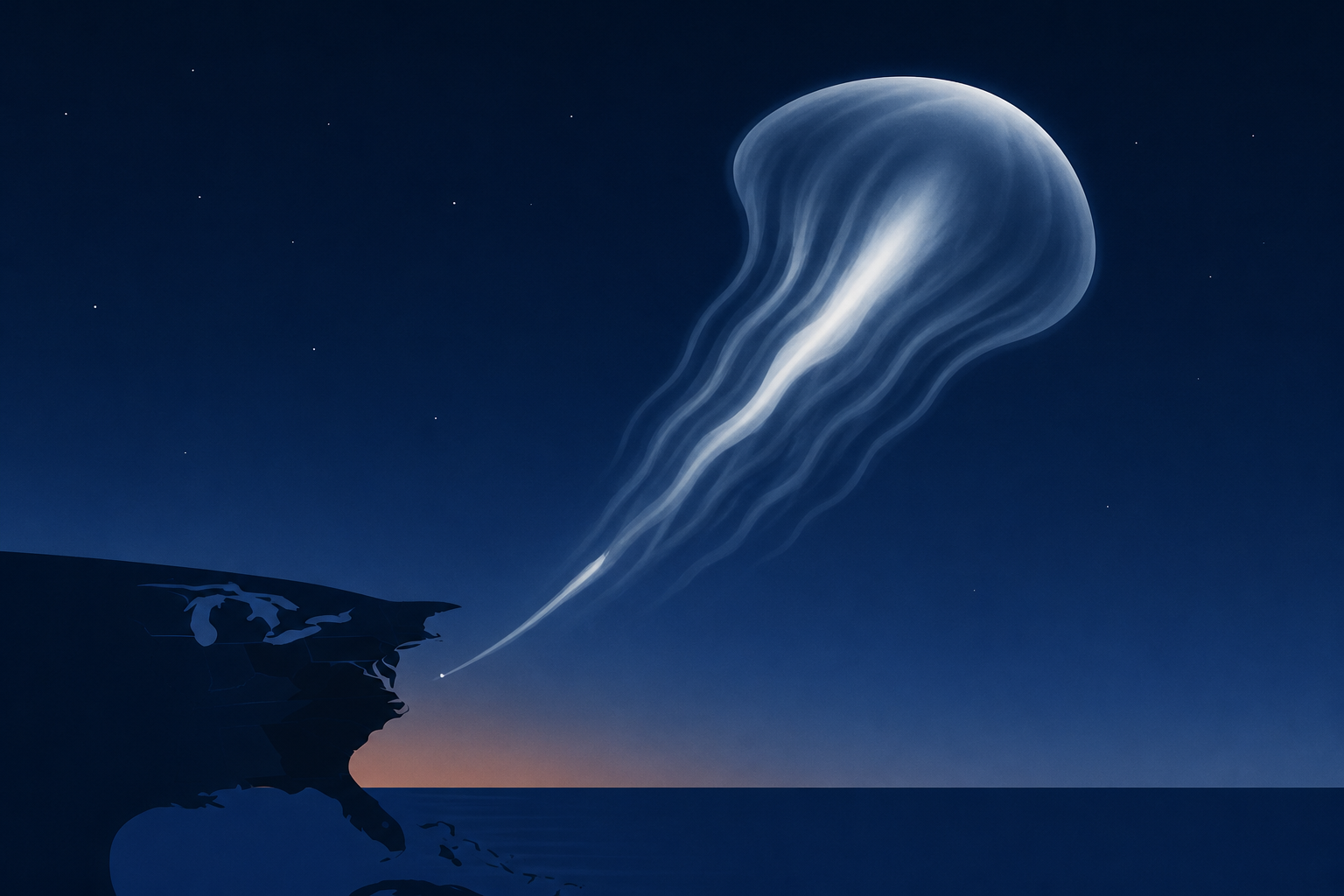 SpaceX Falcon 9 'space jellyfish' dazzles East Coast