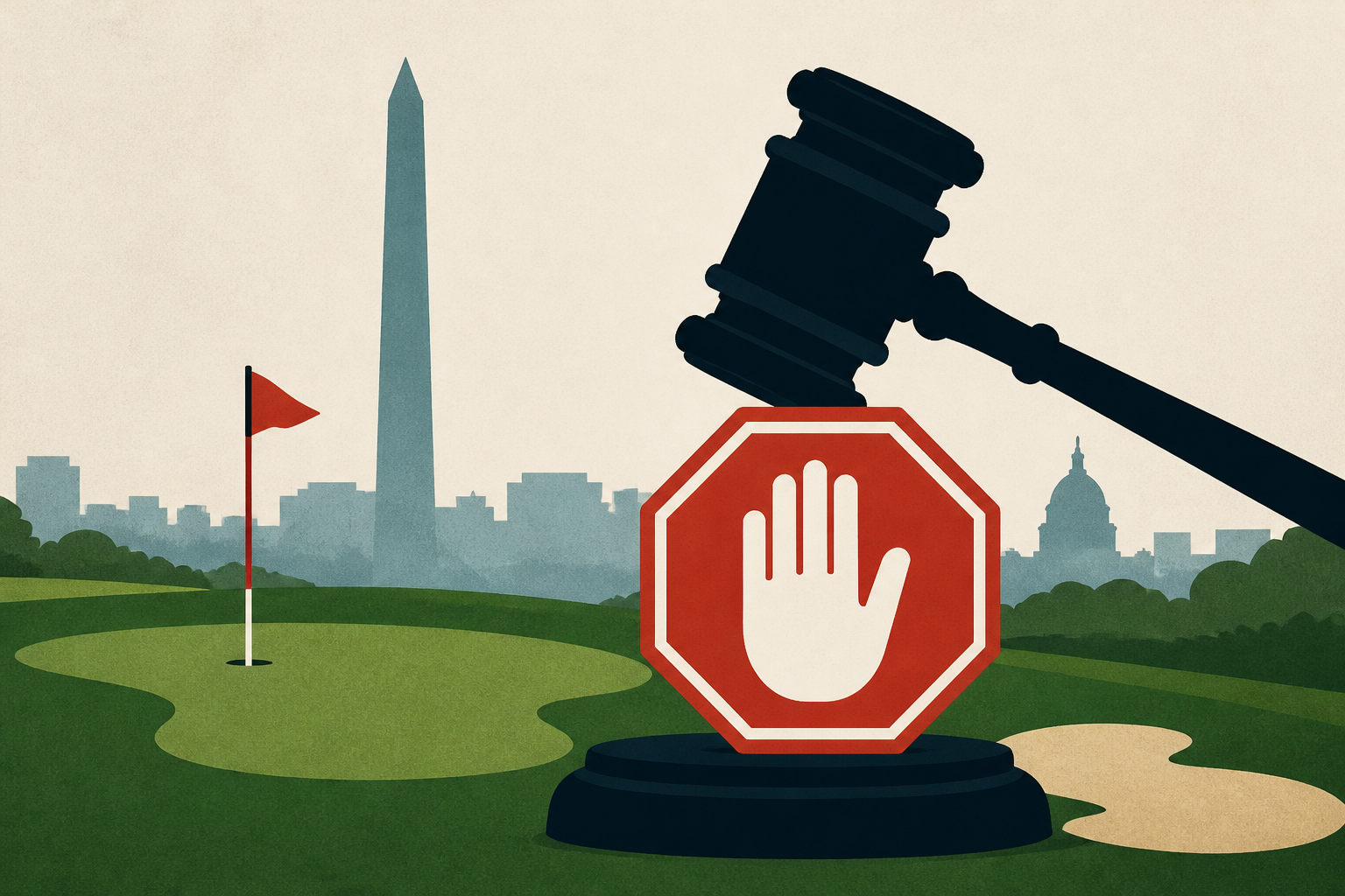 Judge orders Trump administration to halt work on historic DC golf course
