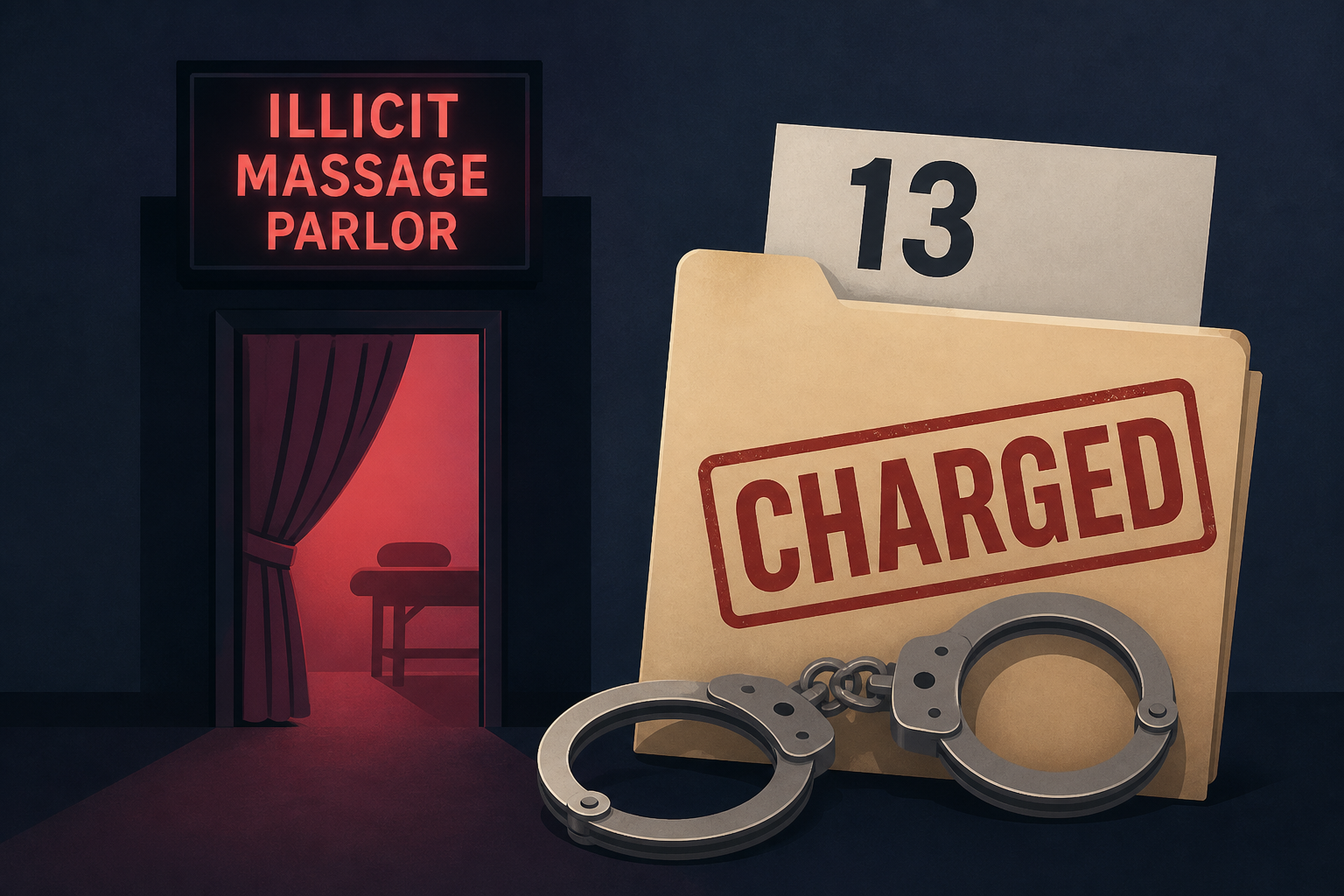13 charged in Roanoke County illicit massage parlor investigation