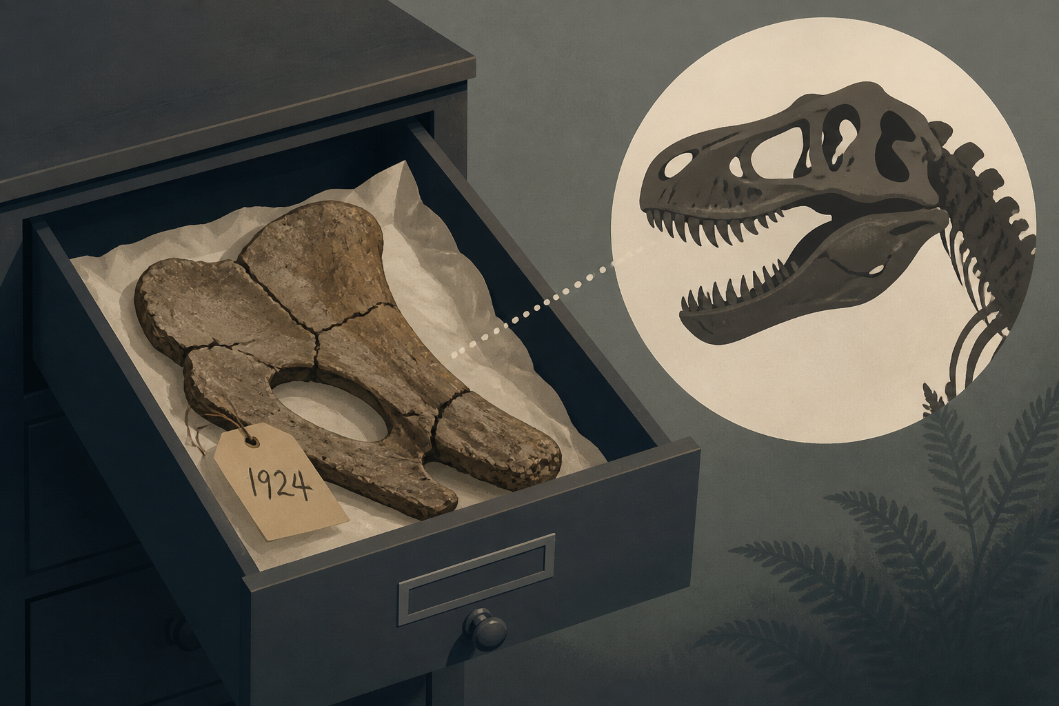 Dinosaur fossil ‘sitting in a drawer’ for 100 years identified as new T-rex relative