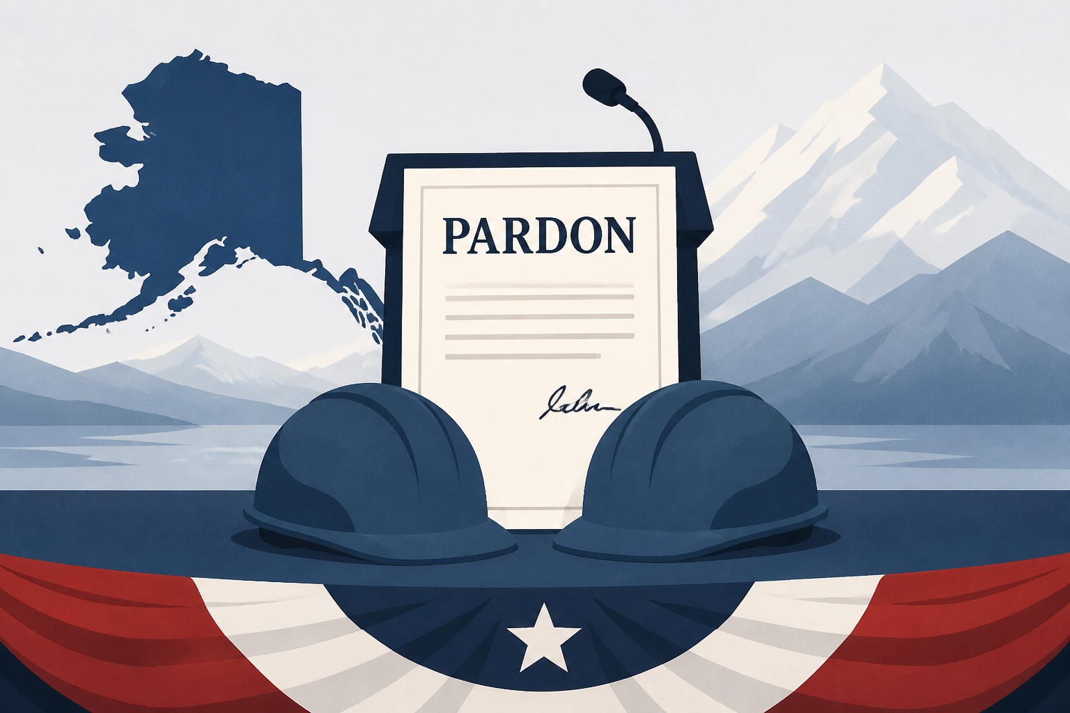 Trump pardons 2 auto workers on stage during rally in Alaska