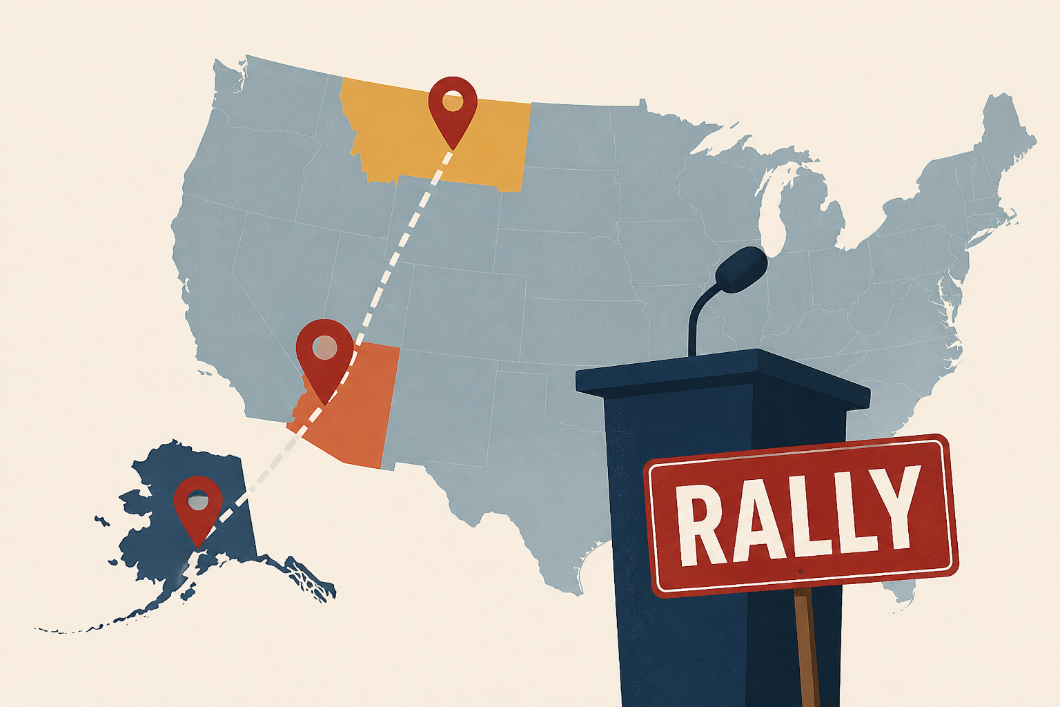 Trump heads to rallies in Arizona and Montana after campaign stop-off in Alaska - US politics live