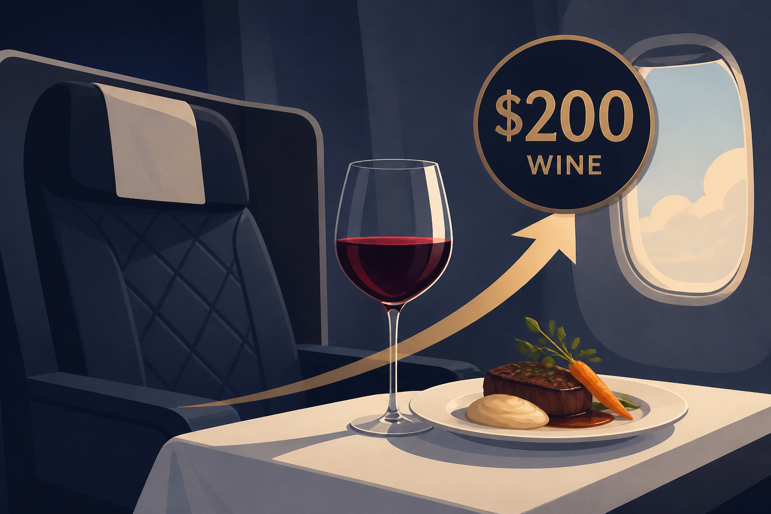 Delta One's boozy upgrade with $200 wine, luxe dining