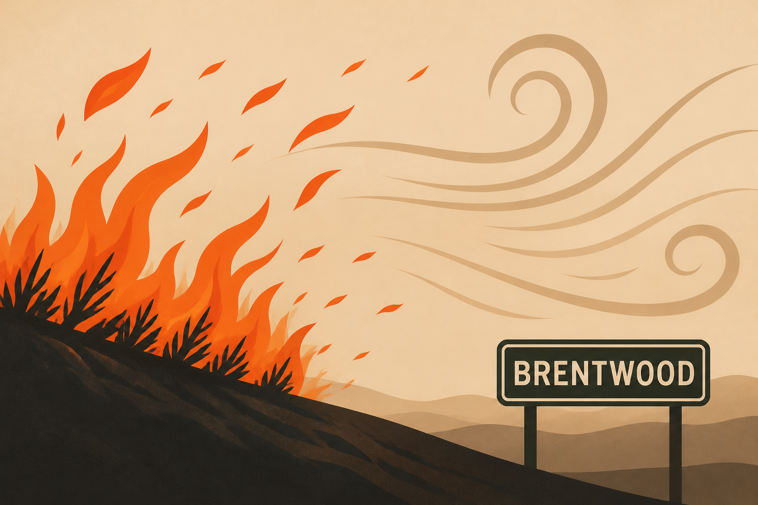 Brush fire breaks out in Brentwood as Santa Ana winds set to return