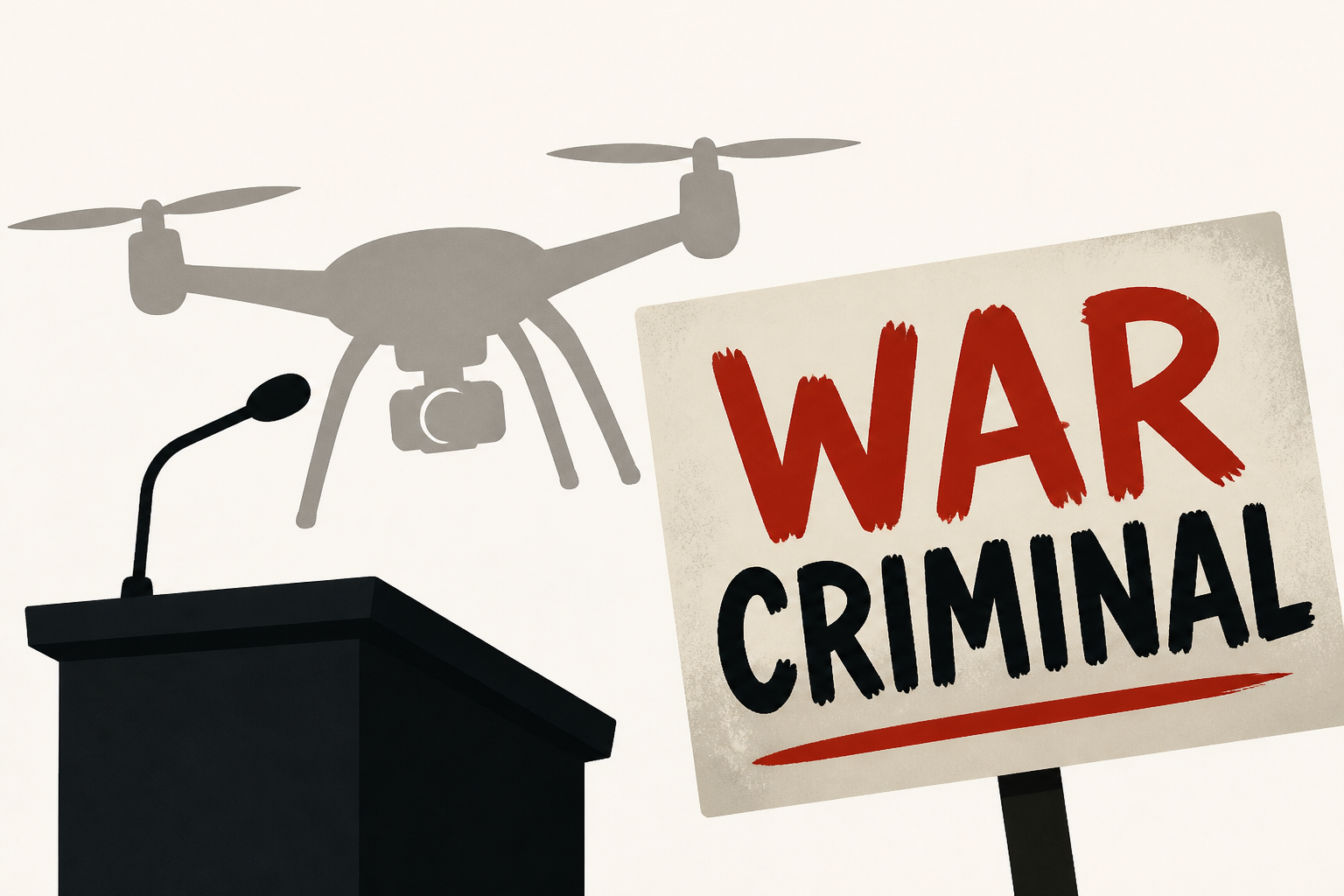 Pete Hegseth called war criminal by protesters at Army's drone panel
