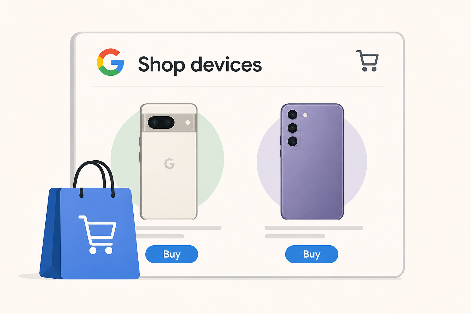 Google 'Shop devices' page lets you buy Pixel and Samsung