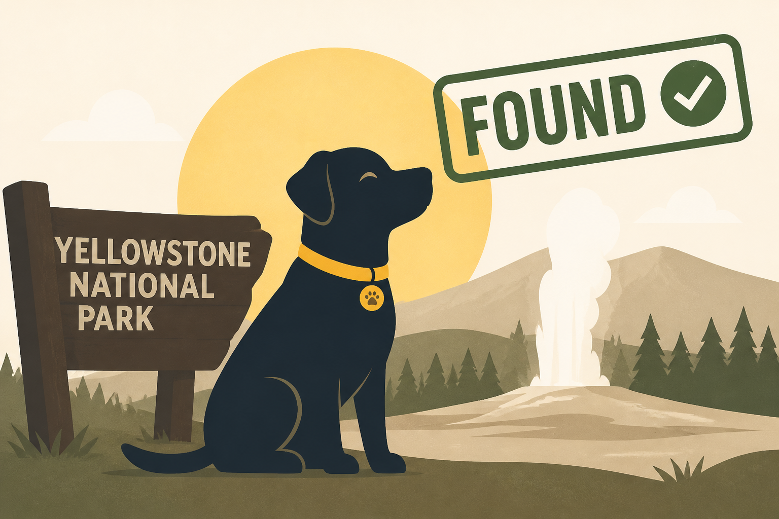 Luna, dog missing for more than a month in Yellowstone, is found safe