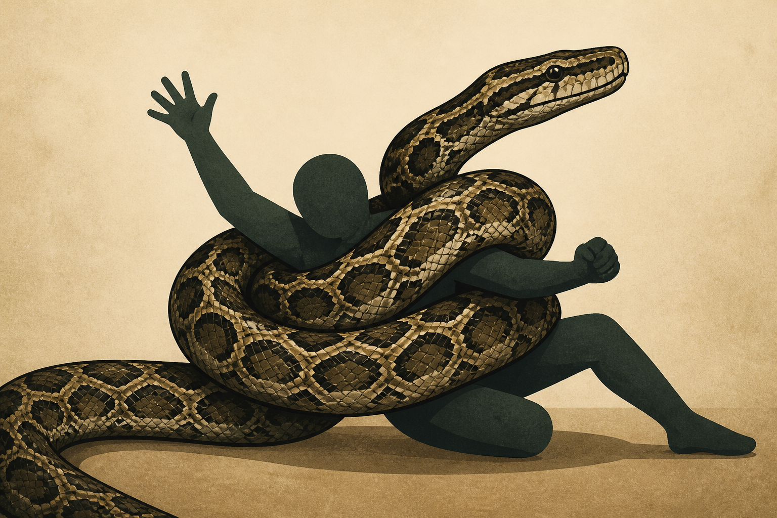 Wildlife influencer comes close to losing a wrestling match to a 19-foot reticulated python