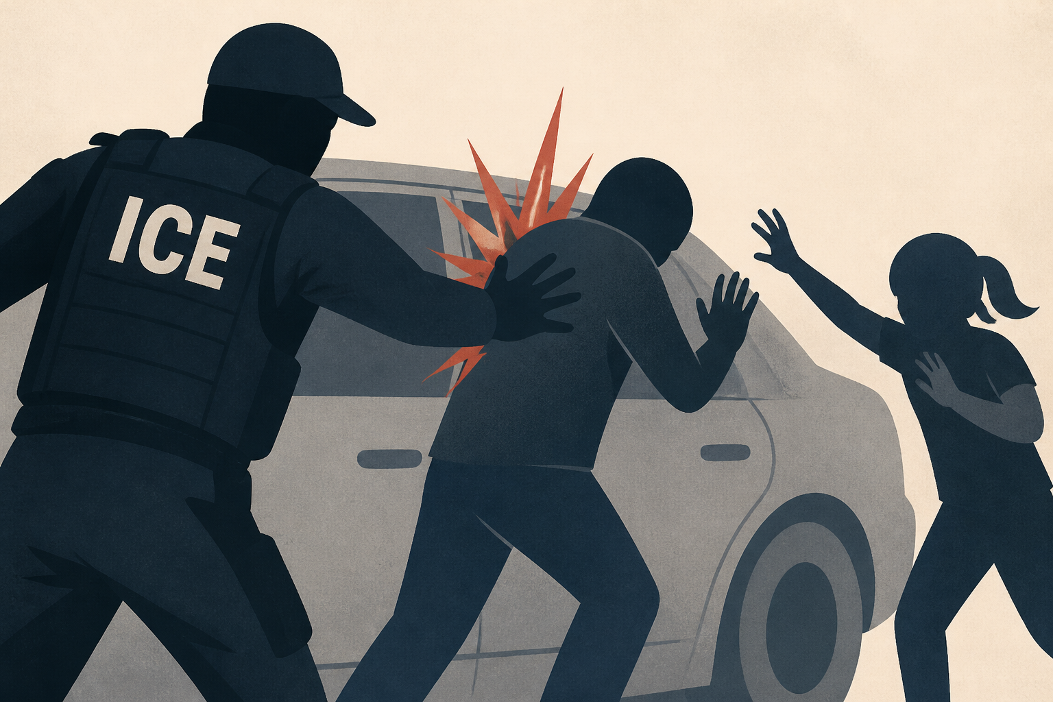 ICE agent threw man into side of a car, attacked daughter, D.A. says
