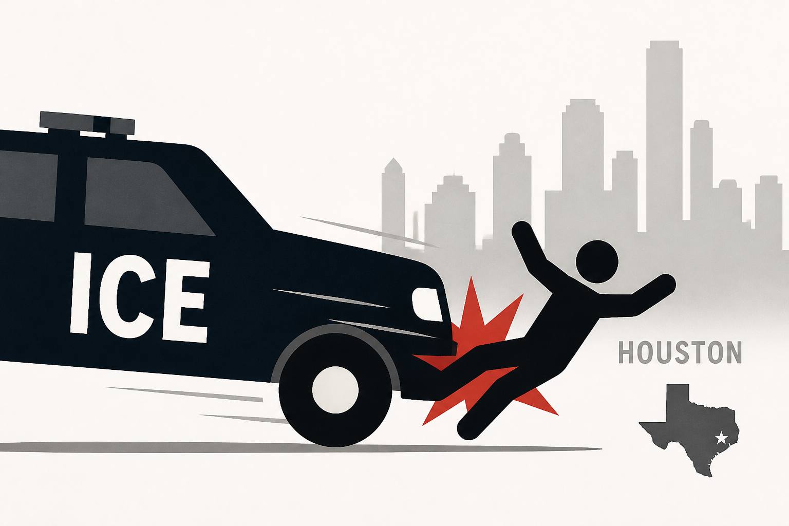 ICE officer appeared to intentionally hit a man with a vehicle in Houston, Texas prosecutor says