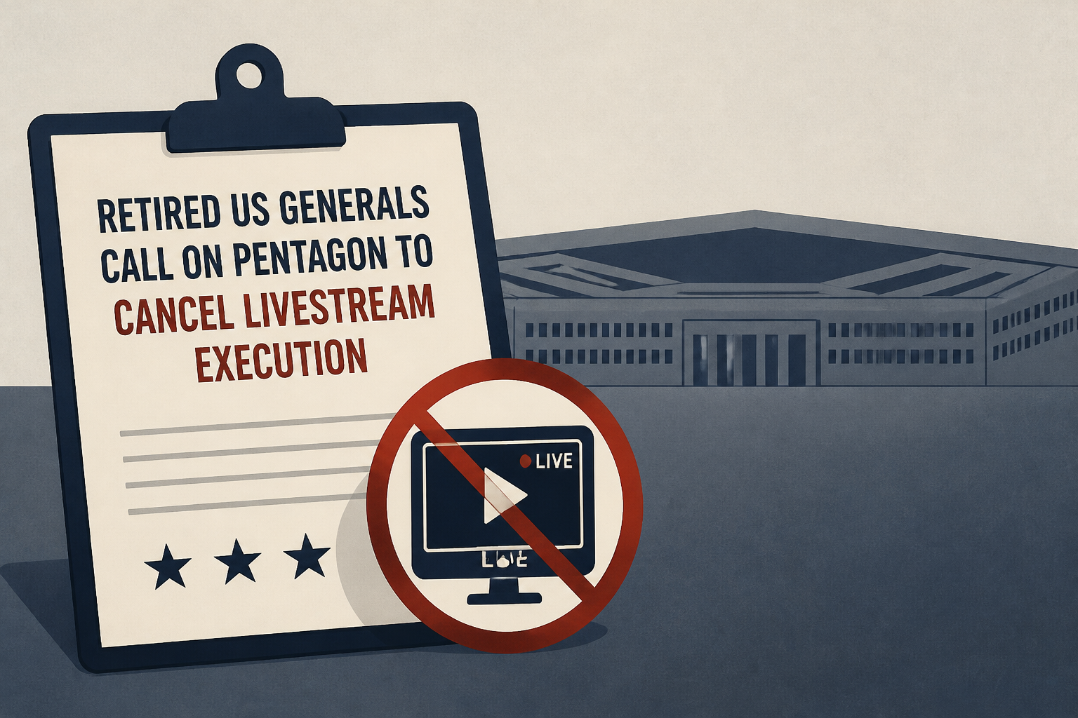 Retired US generals call on Pentagon to cancel livestream execution