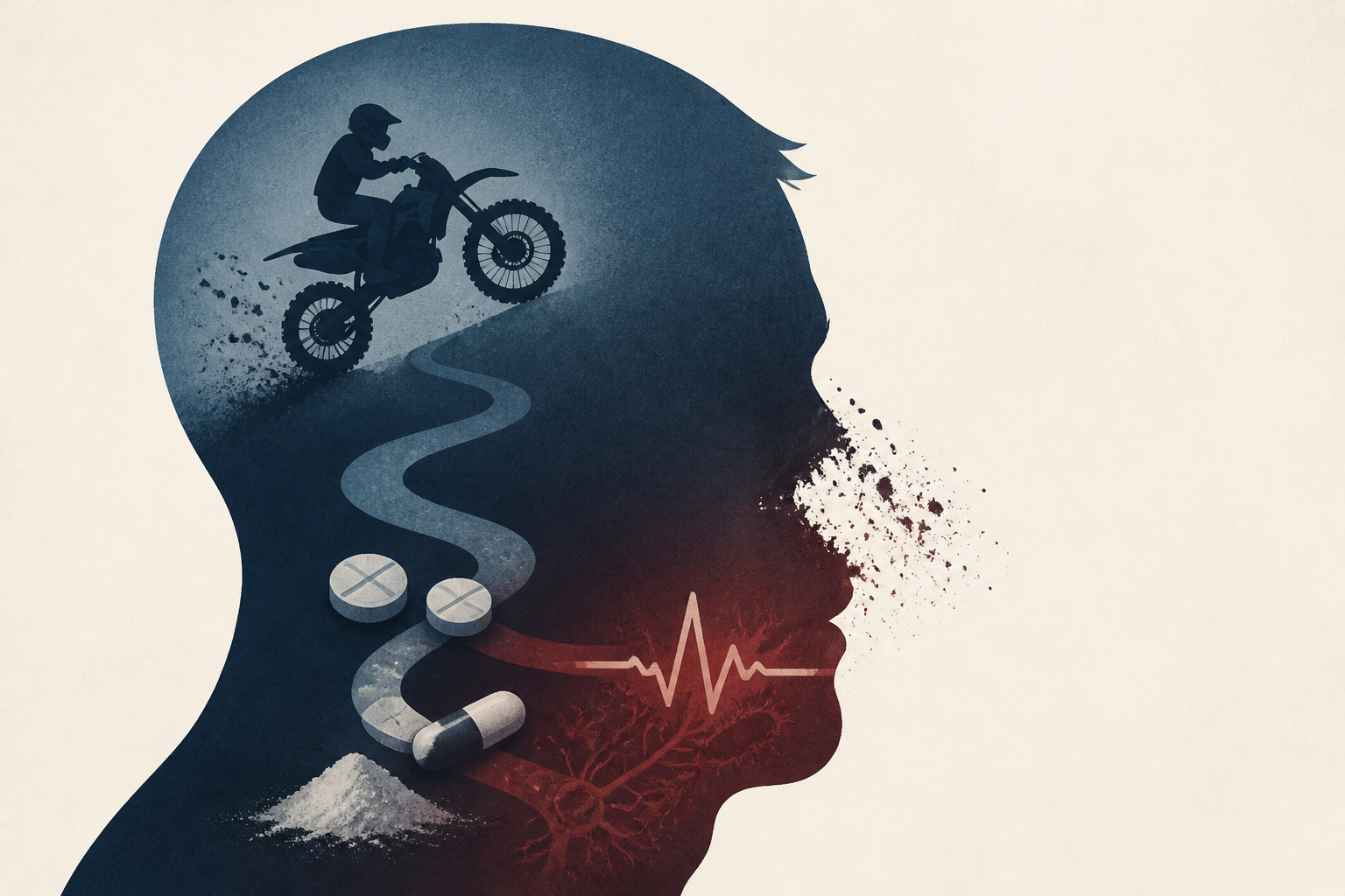 Former motocross rider shares how opioid addiction led to fentanyl use, sepsis, and the loss of his nose