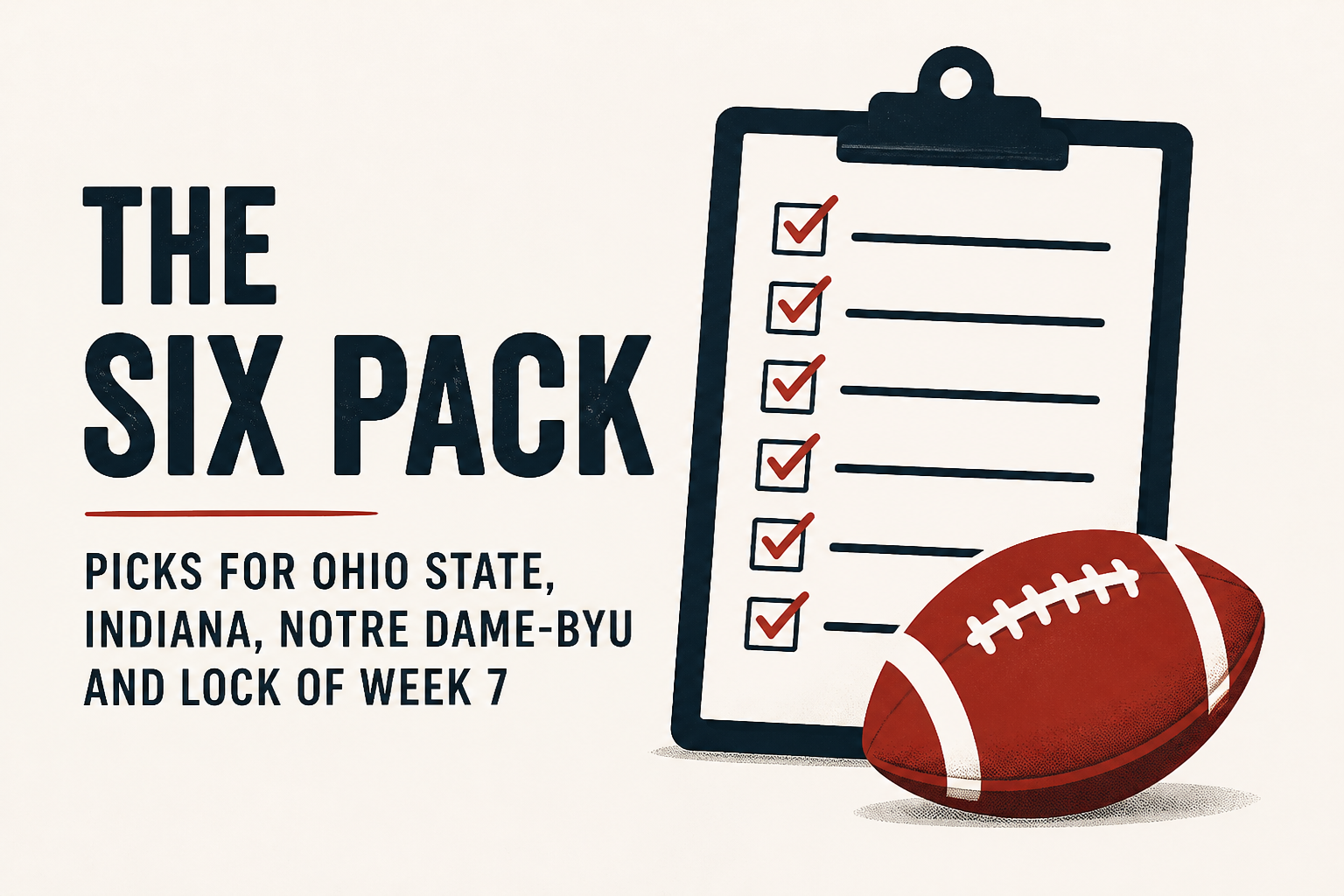 The Six Pack: Picks for Ohio State, Indiana, Notre Dame-BYU and lock of Week 7