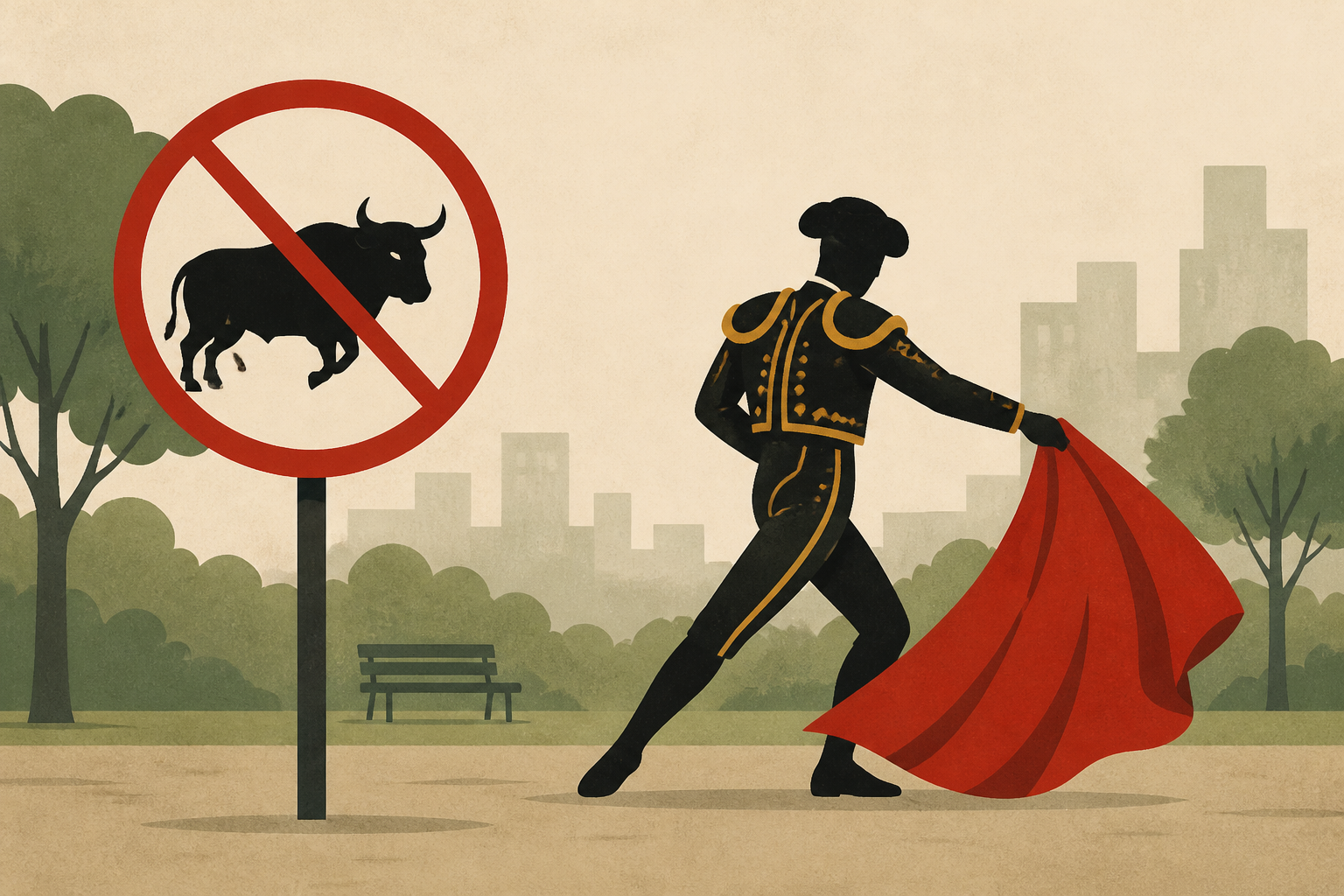 Despite Mexico City bullfight ban, matador trains in public park : NPR