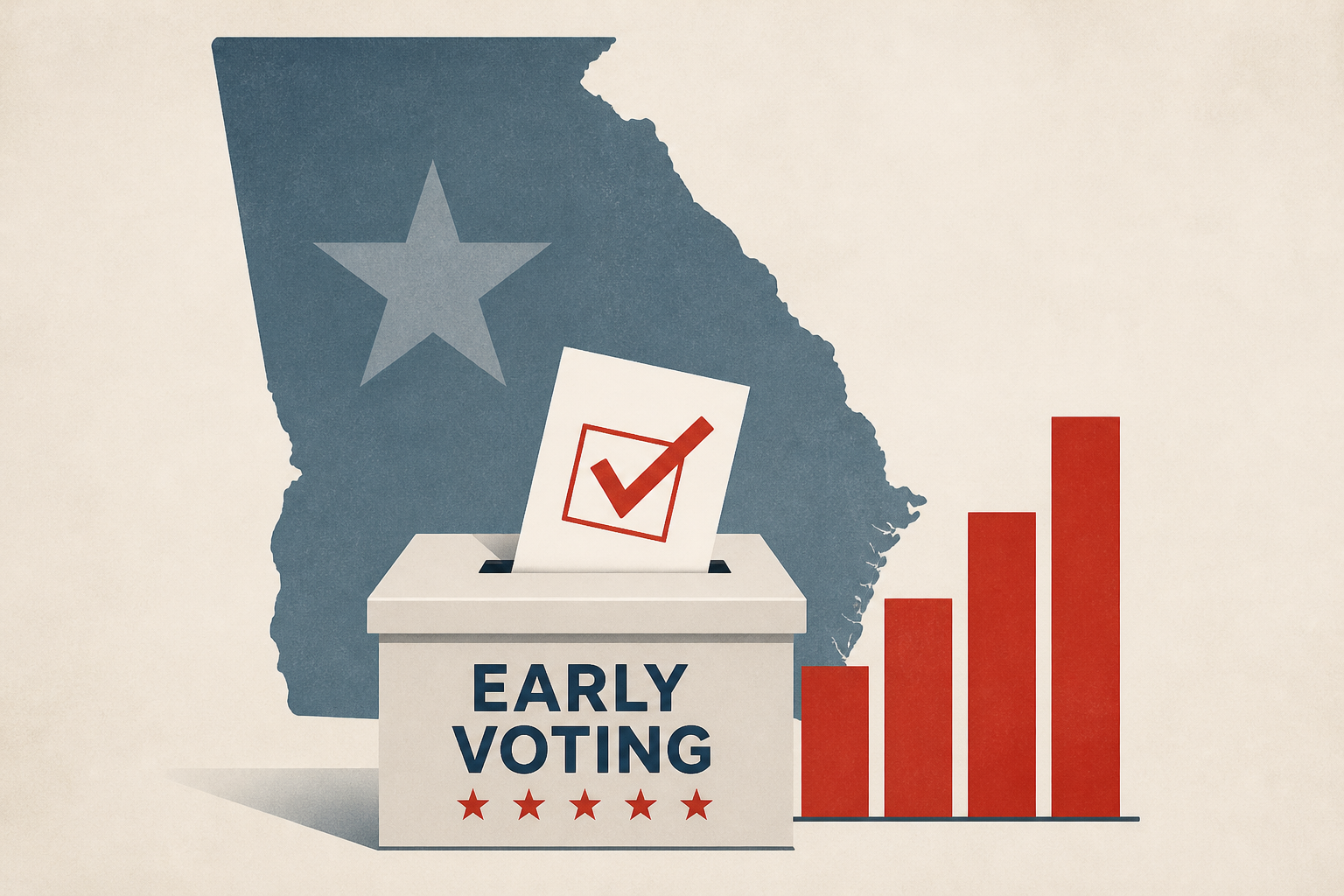 Georgia early voting sets record on first day, Raffensperger says