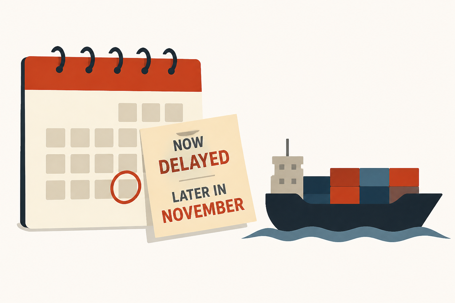 order ship times now delayed later in November