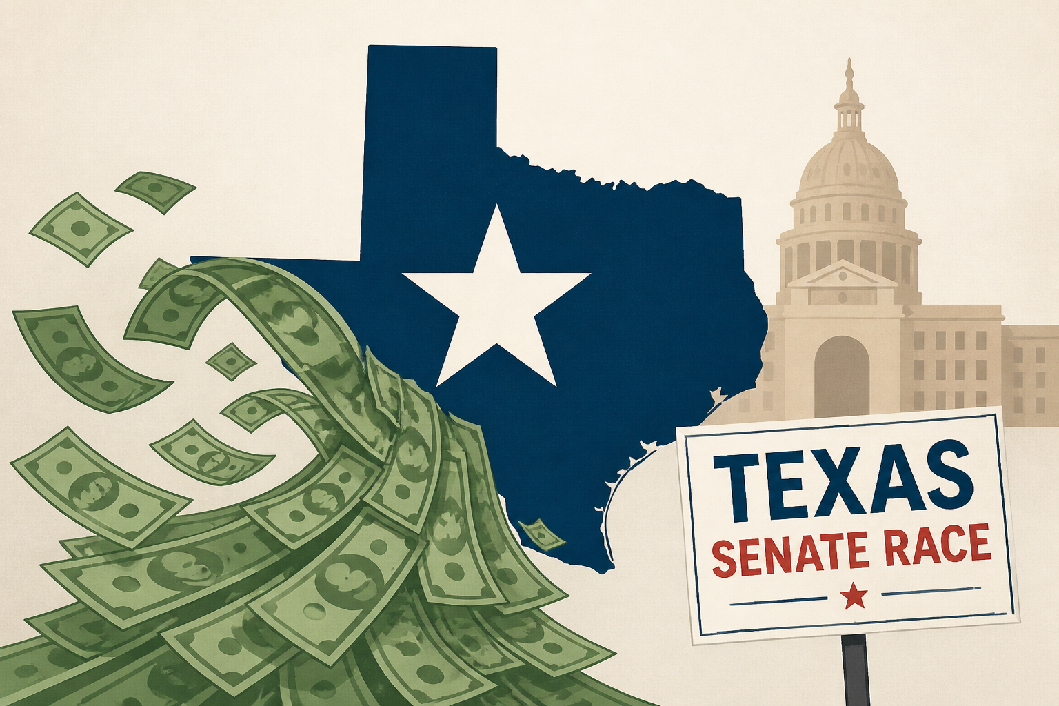Paxton v Talarico: tens of millions of dollars pour into closely watched Texas Senate race