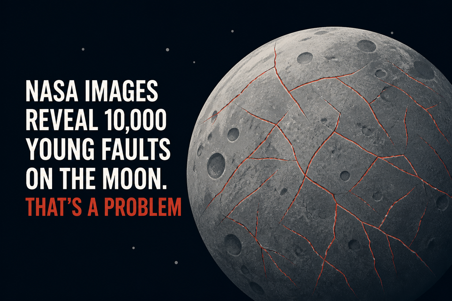 NASA Images Reveal 10,000 Young Faults on the Moon. That’s a Problem
