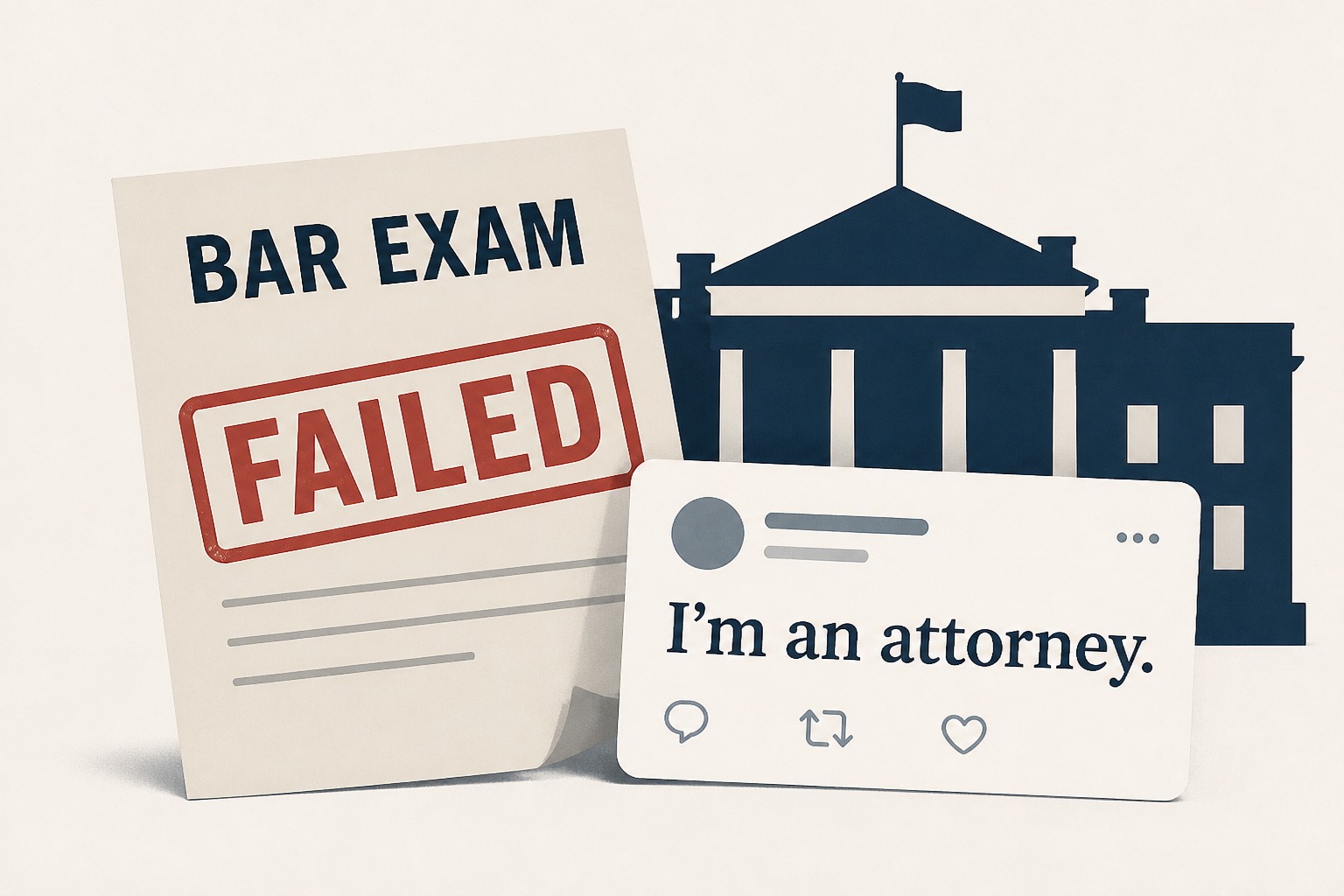The new White House press secretary failed the bar exam. She shared posts calling her an attorney anyway