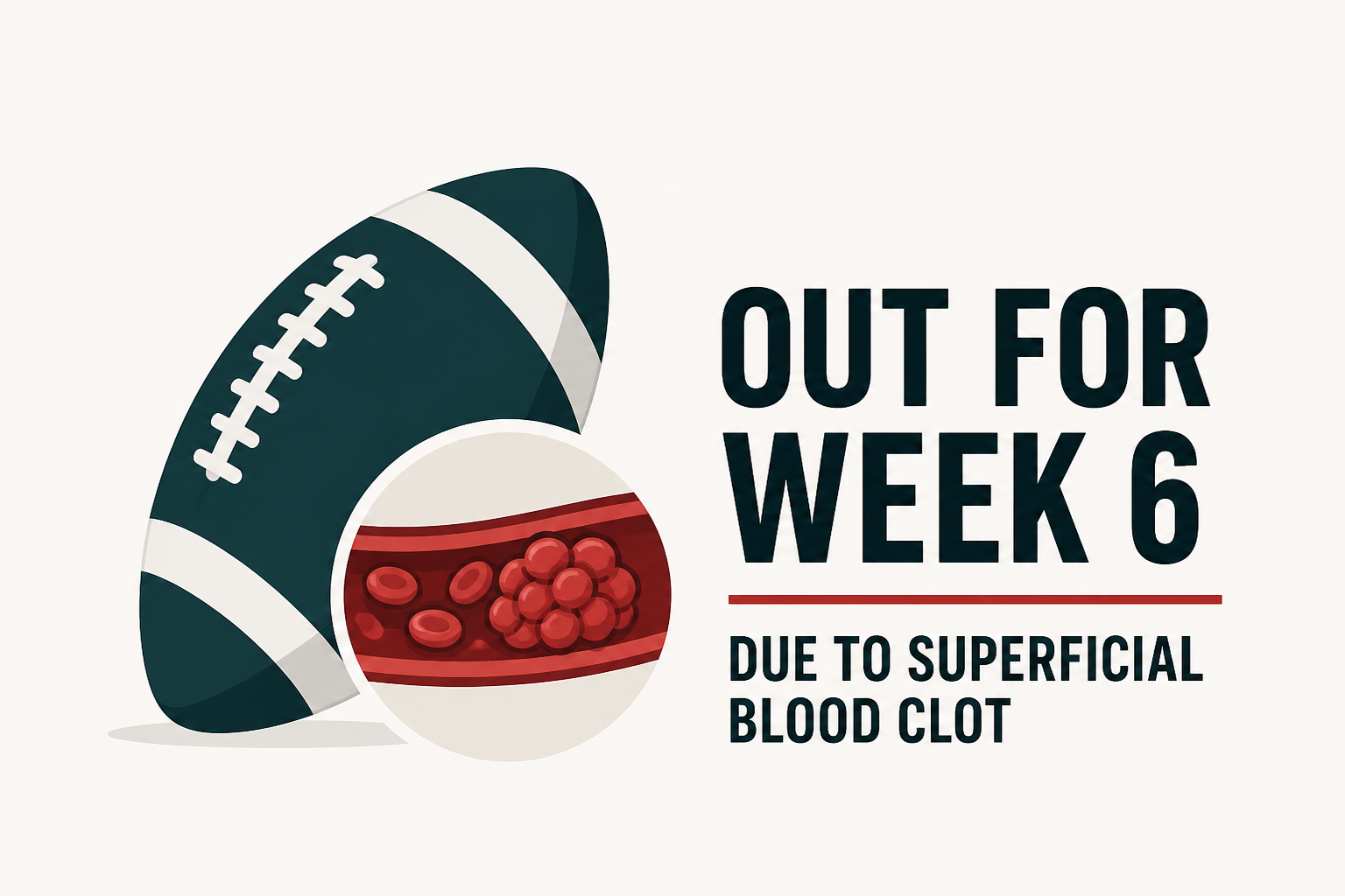 Hurts out for Week 6 due to superficial blood clot