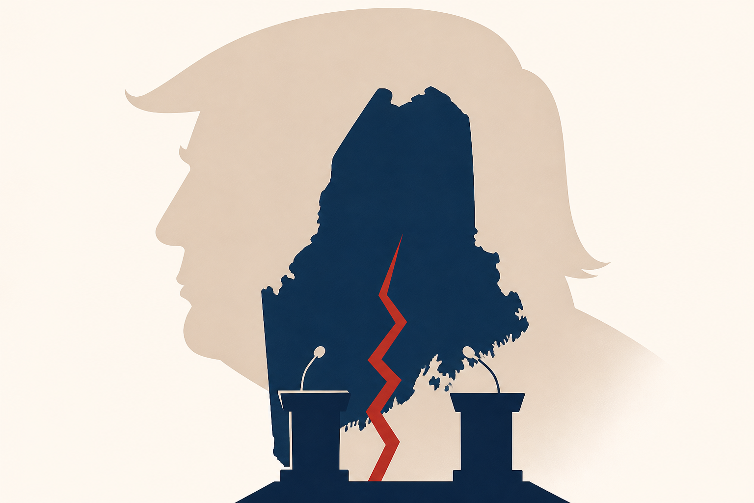 Trump looms as tensions flare in final Maine Senate debate