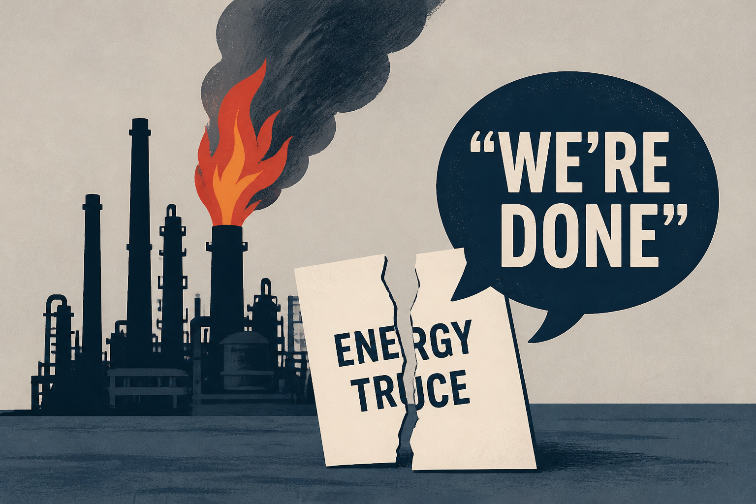 Ukraine hits Russian refinery as Zelenskiy says 'we're done' with Trump's energy truce