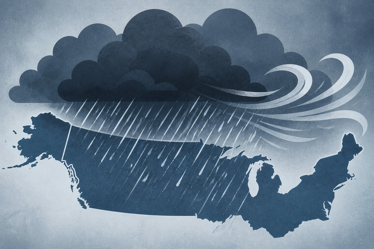 Severe storms to plague the Northern US with persistent rainfall and gusty winds