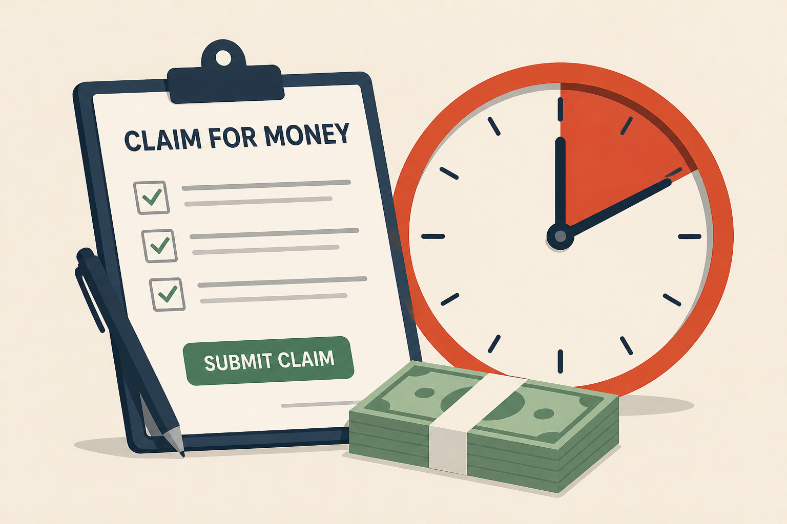 How to file claim for money before deadline