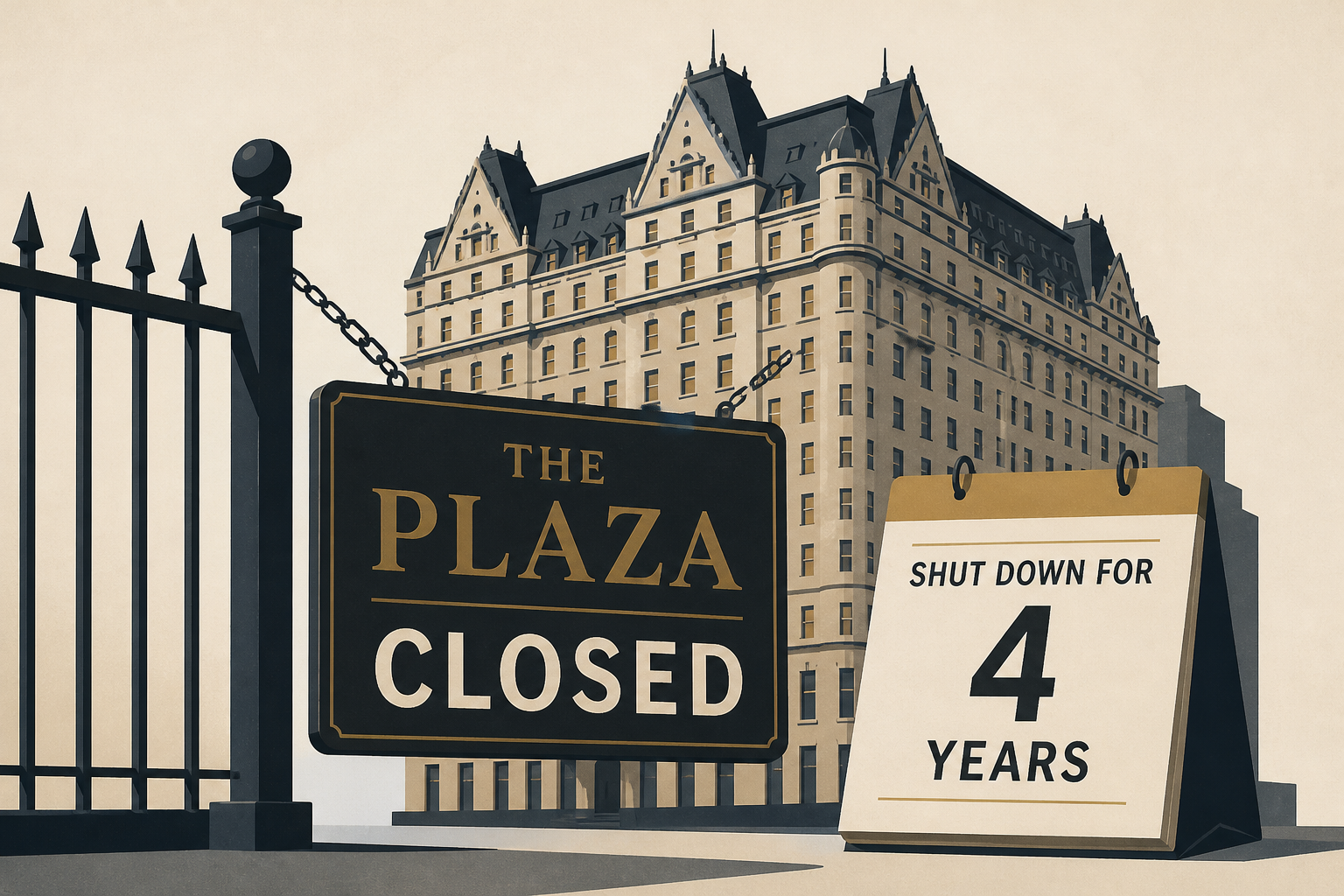 The Plaza hotel to shut down for four years