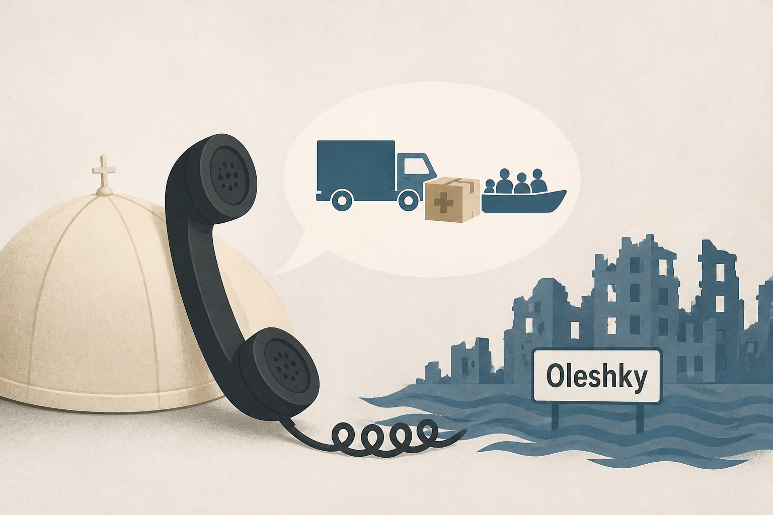 Pope has called Putin to request supplies and evacuation for occupied city of Oleshky - Europe live