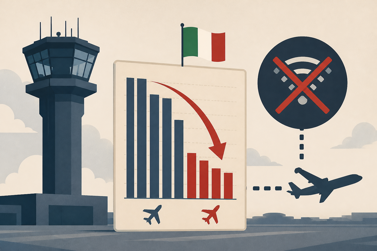 Italy cuts air traffic in half amid data transmission issue
