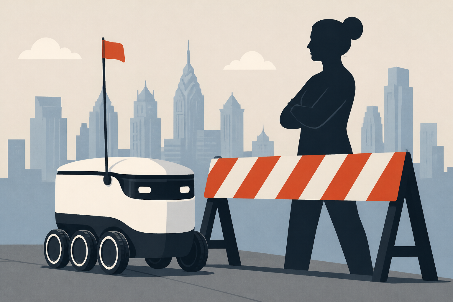 Woman arrested after blocking delivery robot in Center City Philadelphia confrontation
