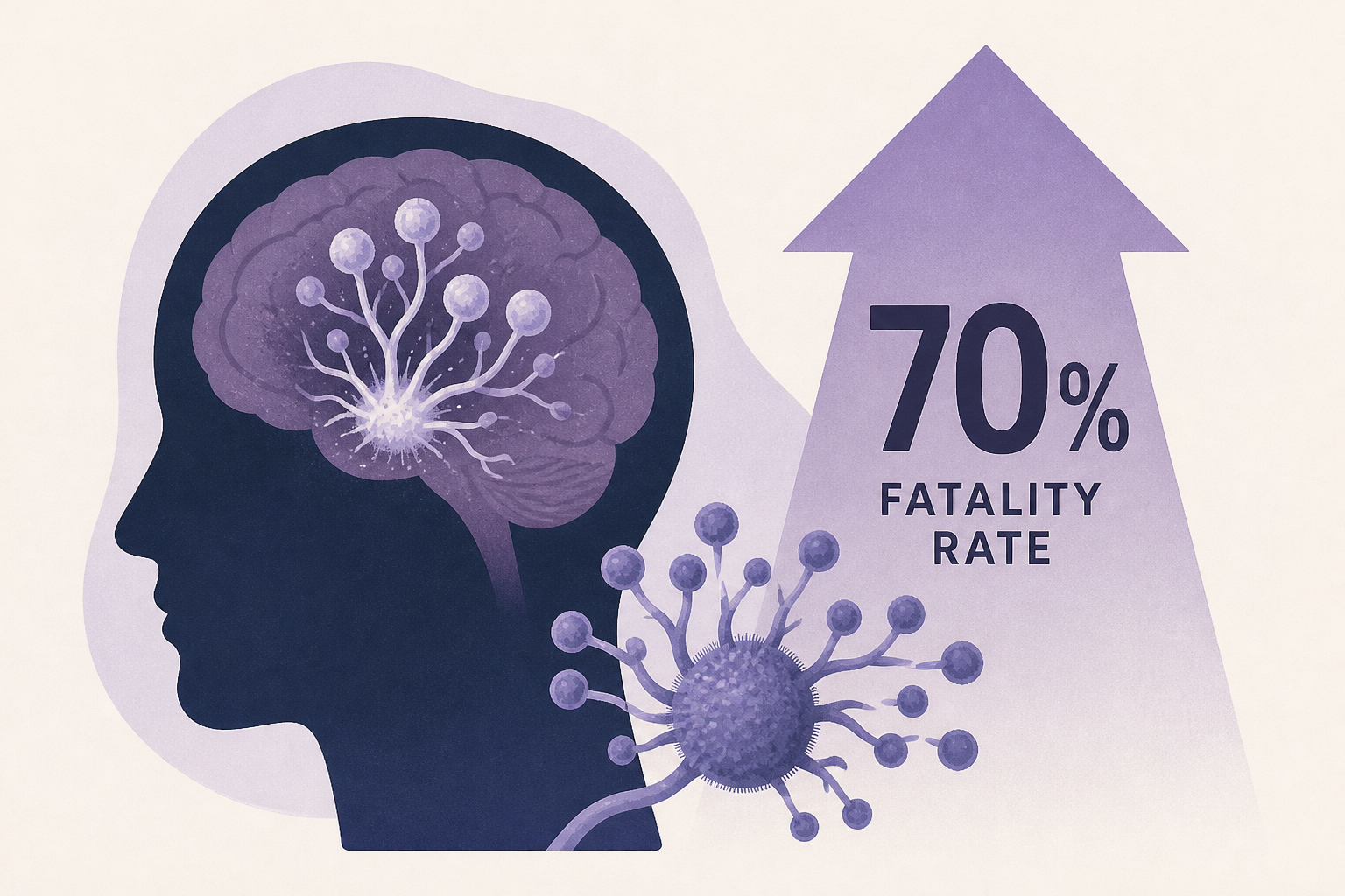 Rare brain fungus with 70% fatality rate rising in healthy patients