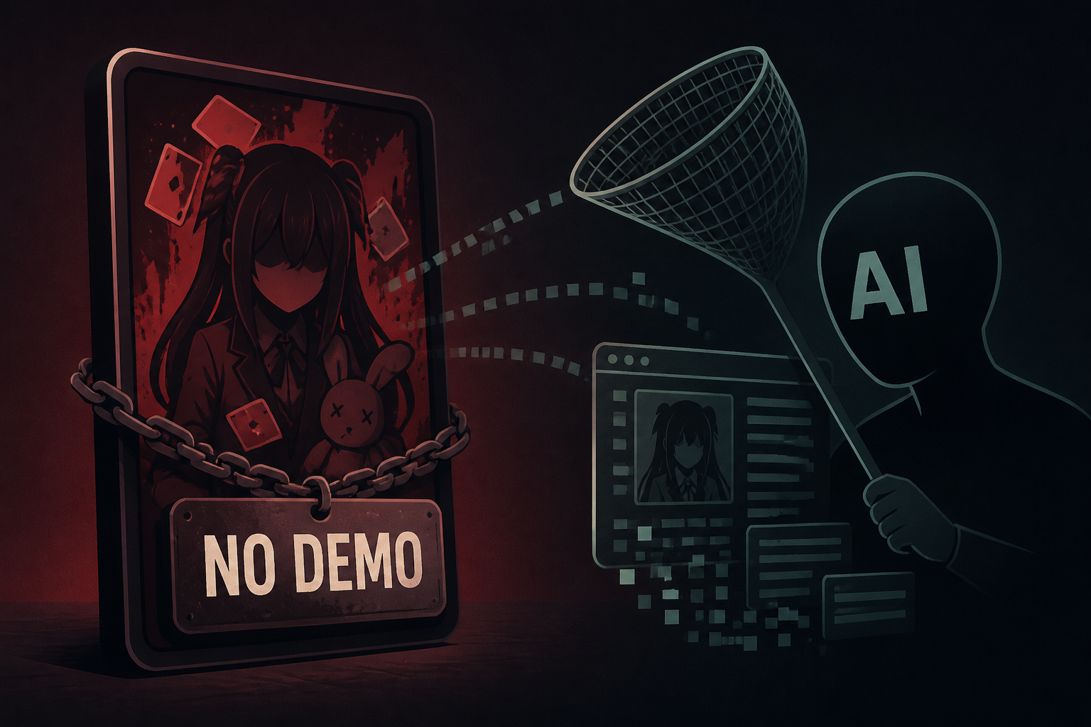 Anime Gambling Horror Game Ditches Free Steam Demo So It Doesn't Get Ripped Off By AI