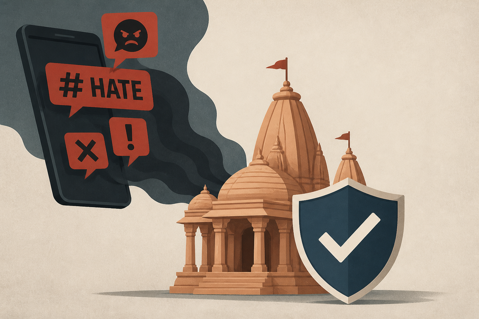 Community leaders say foiled Hindu temple attack was result of surge in online hate
