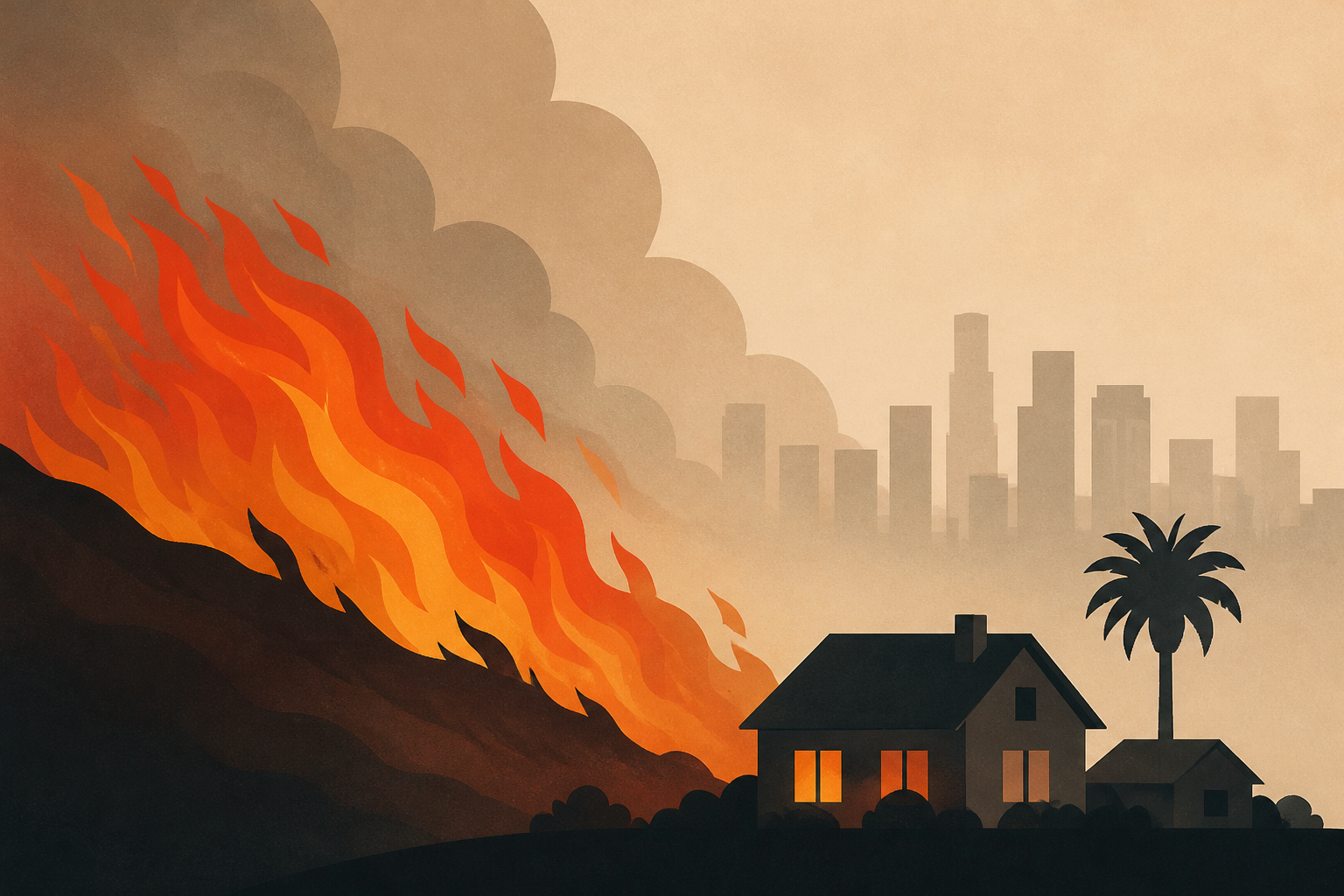 moving Norte Fire burns homes south of Los Angeles
