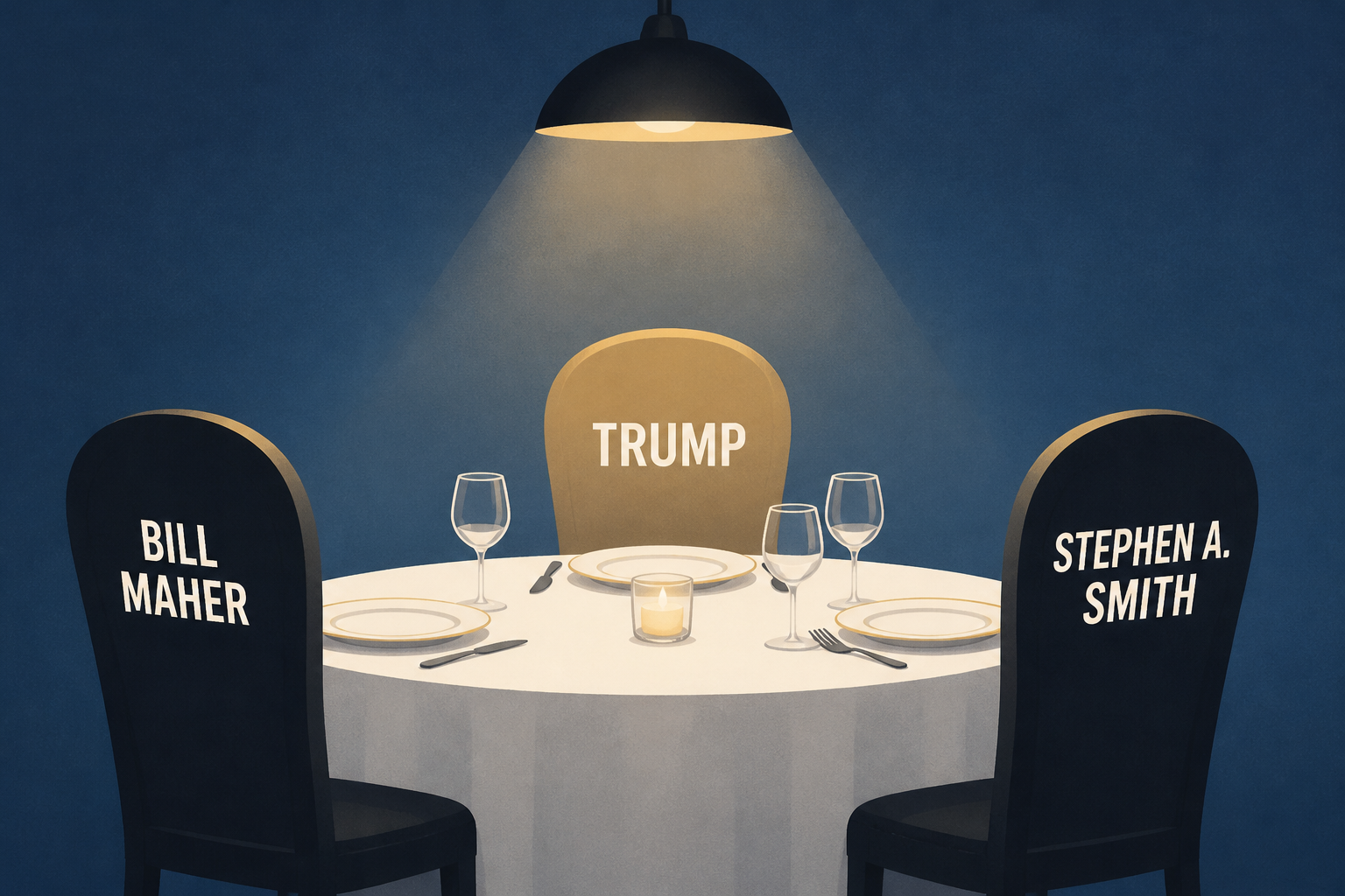 Trump has great dinner with Bill Maher and Stephen A. Smith