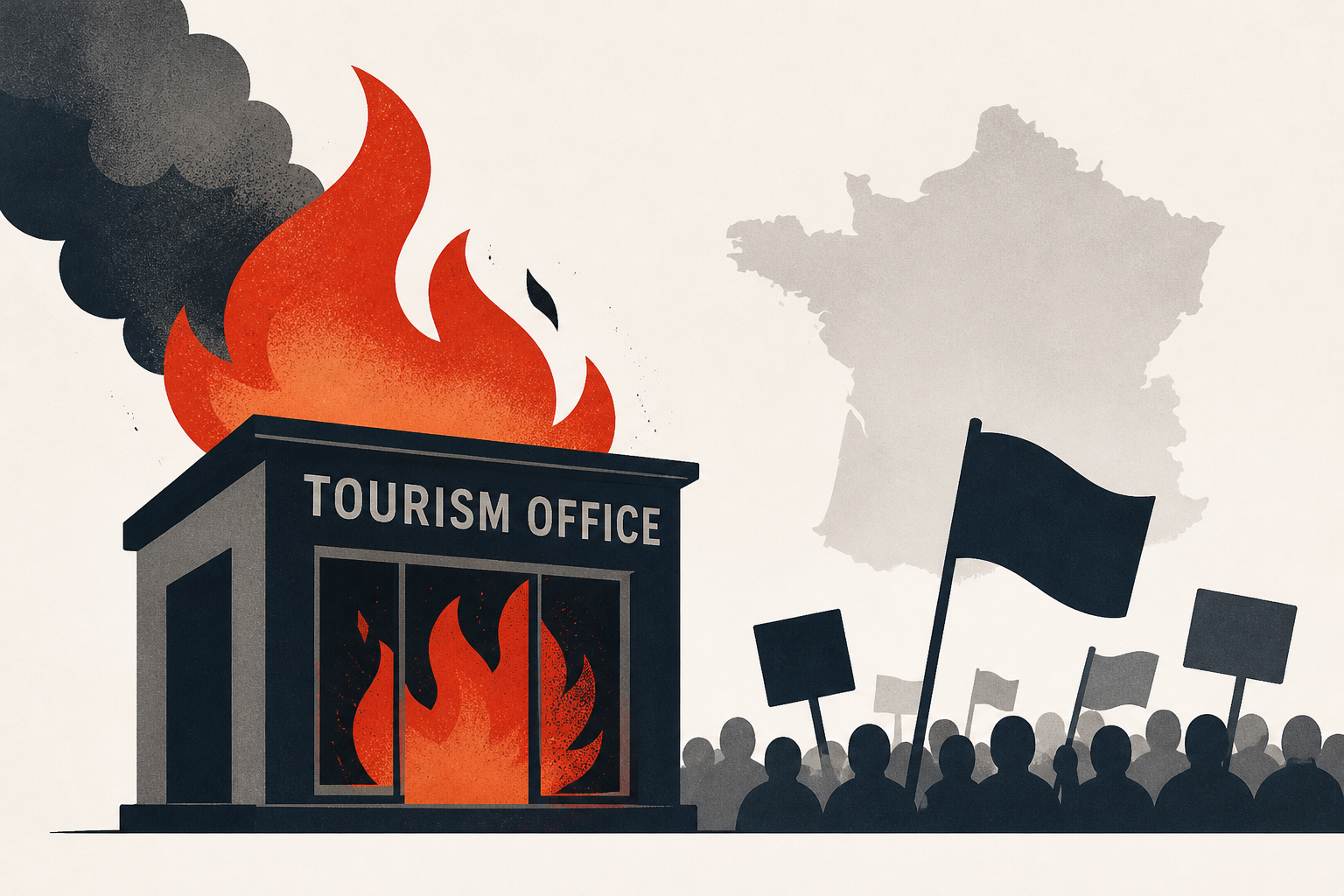Lyon tourism office set on fire as tens of thousands join major day of protests across France