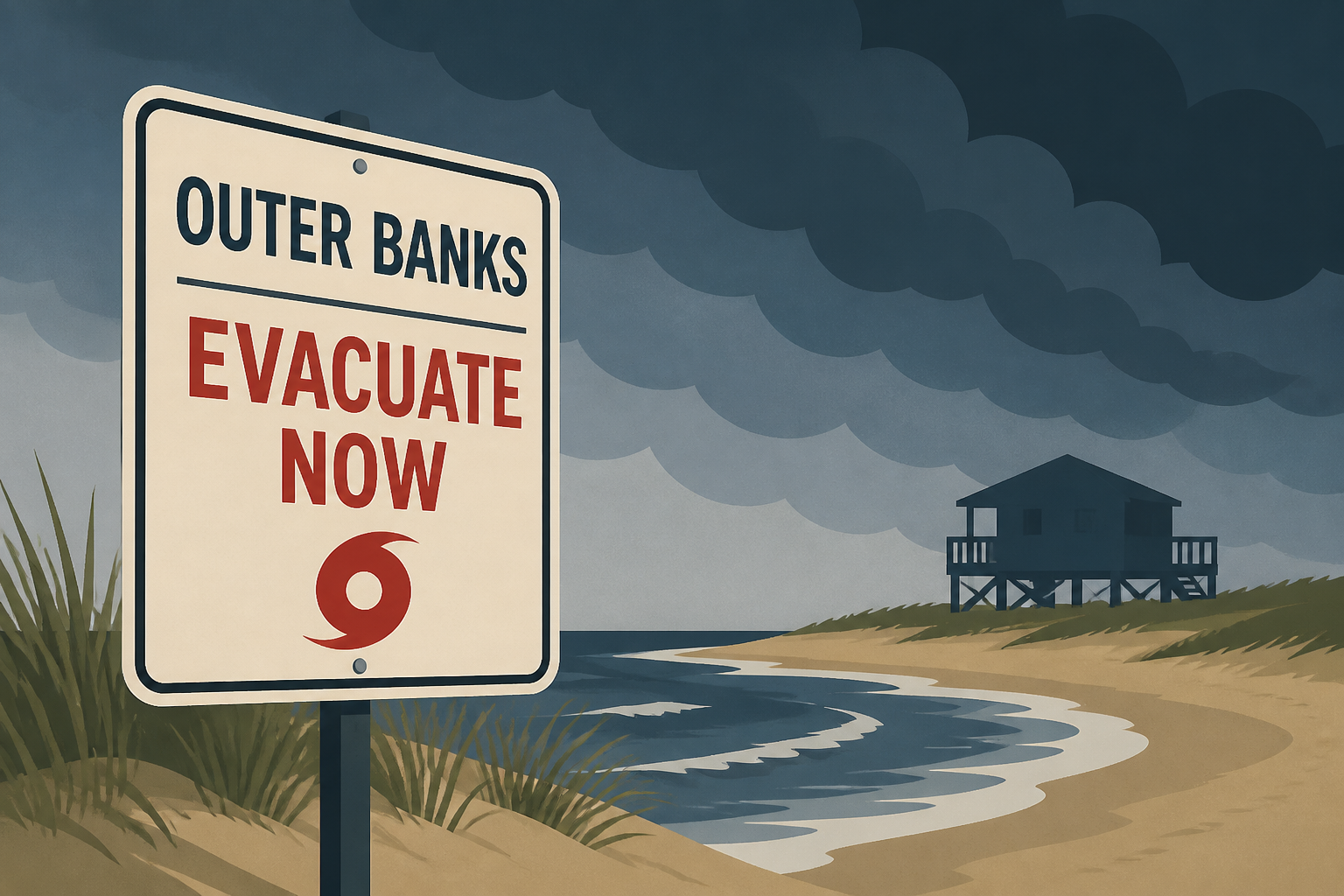 Tourists told to evacuate Outer Banks island ahead of storm