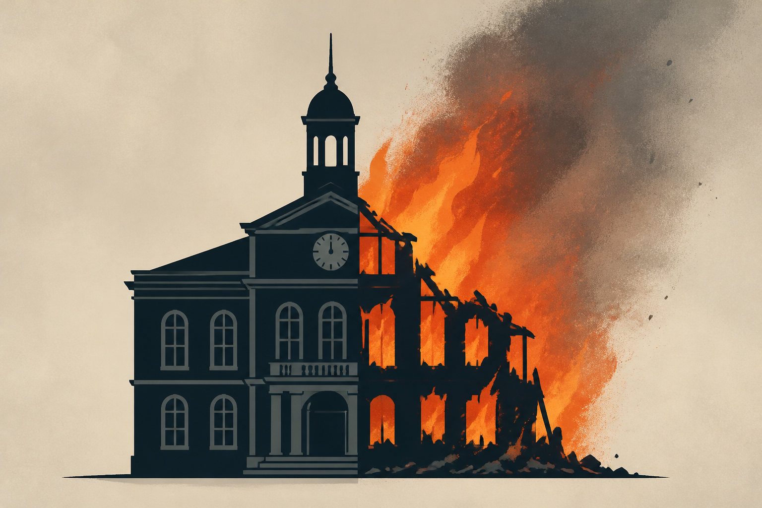 Historic town hall in France largely lost after far-left rioters set it ablaze