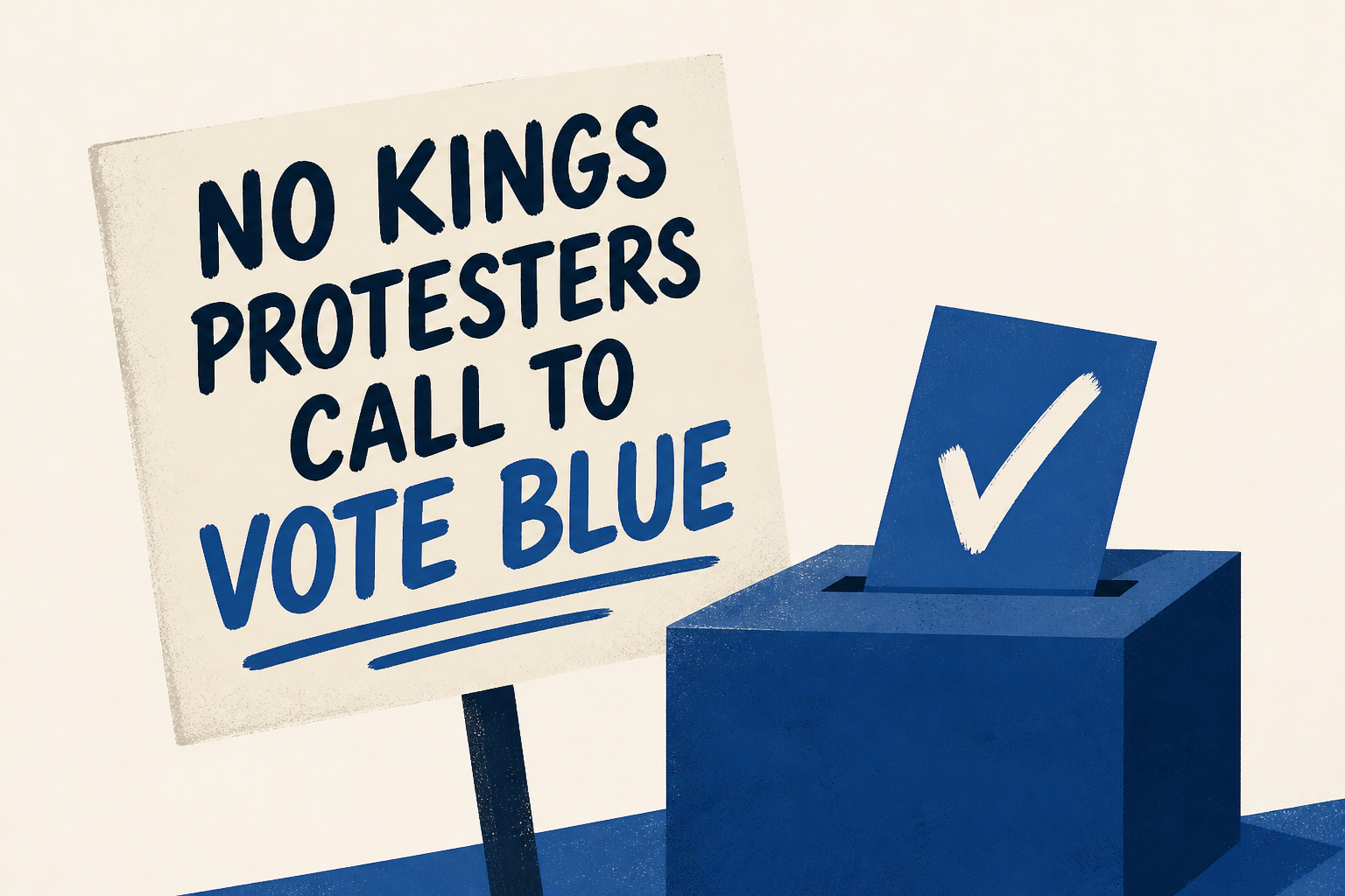 No Kings protesters openly call to vote blue despite nonpartisan rules