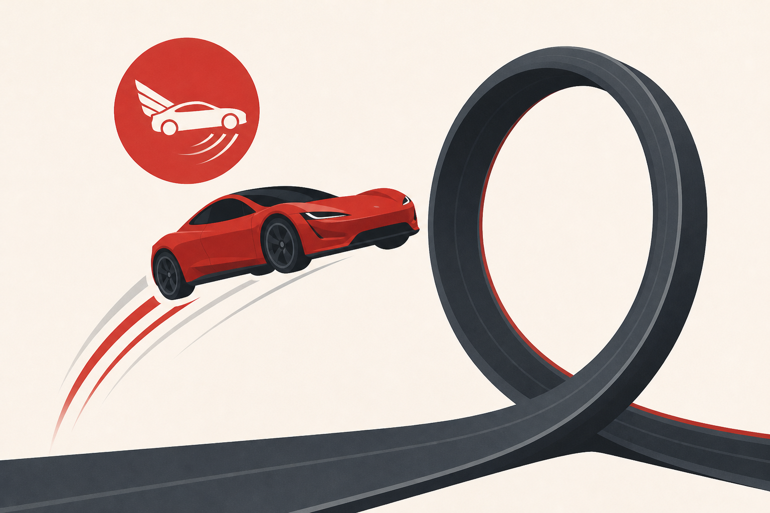 Tesla Roadster owners to get "Flying Stunt Mode" and looping track access