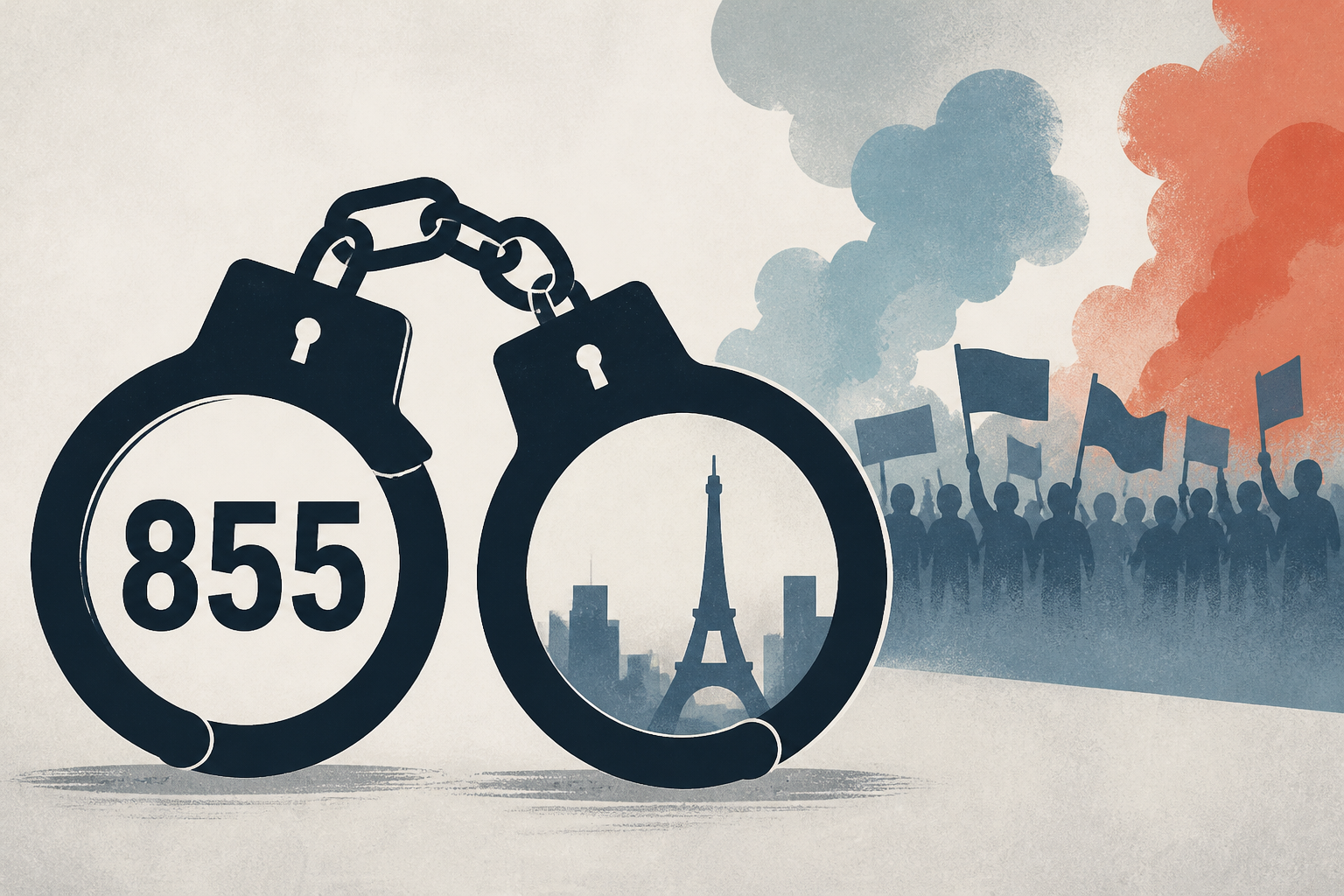 French police arrest 855 people in Paris as protests, violence erupt across country
