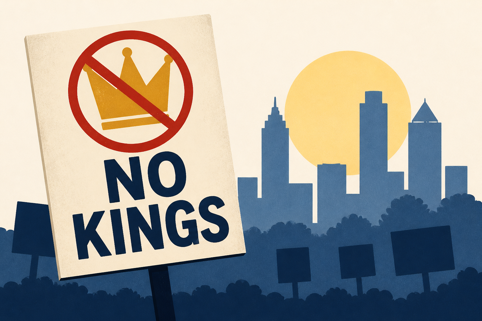 ‘Standing up for democracy’: Atlanta ‘No Kings’ rally draws Trump critics ahead of midterms